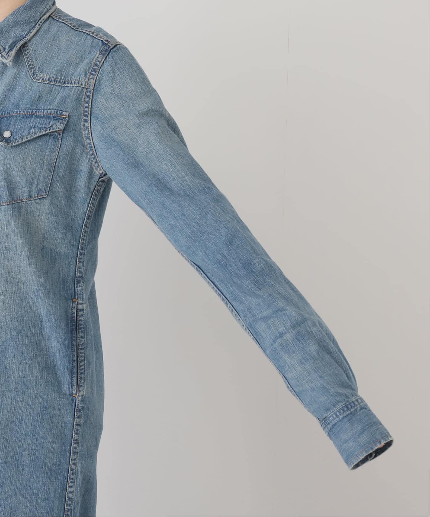 REMI RELIEF/レミレリーフ】DENIM シャツドレス（シャツワンピース