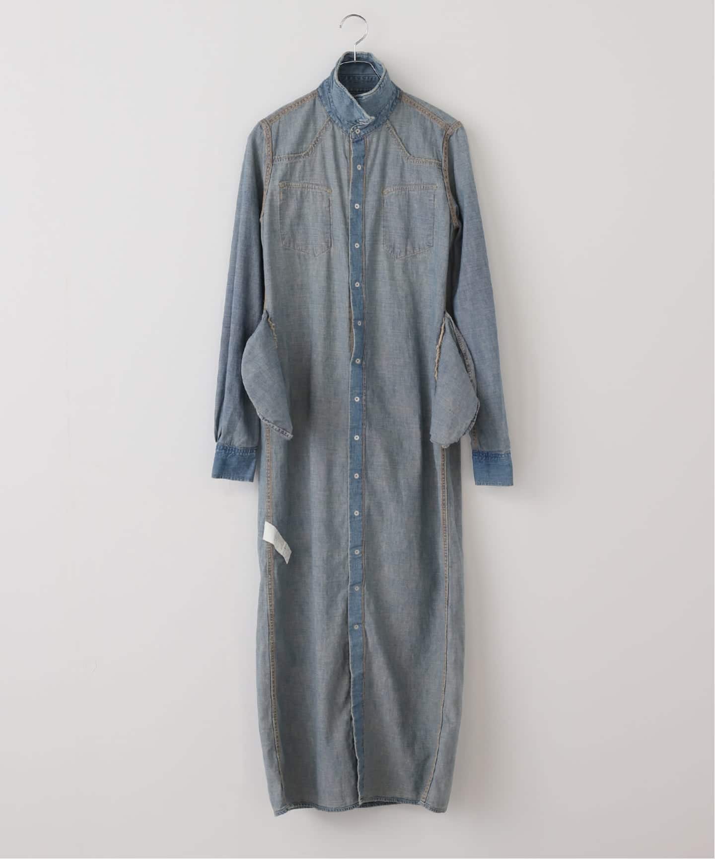 REMI RELIEF/レミレリーフ】DENIM シャツドレス（シャツワンピース