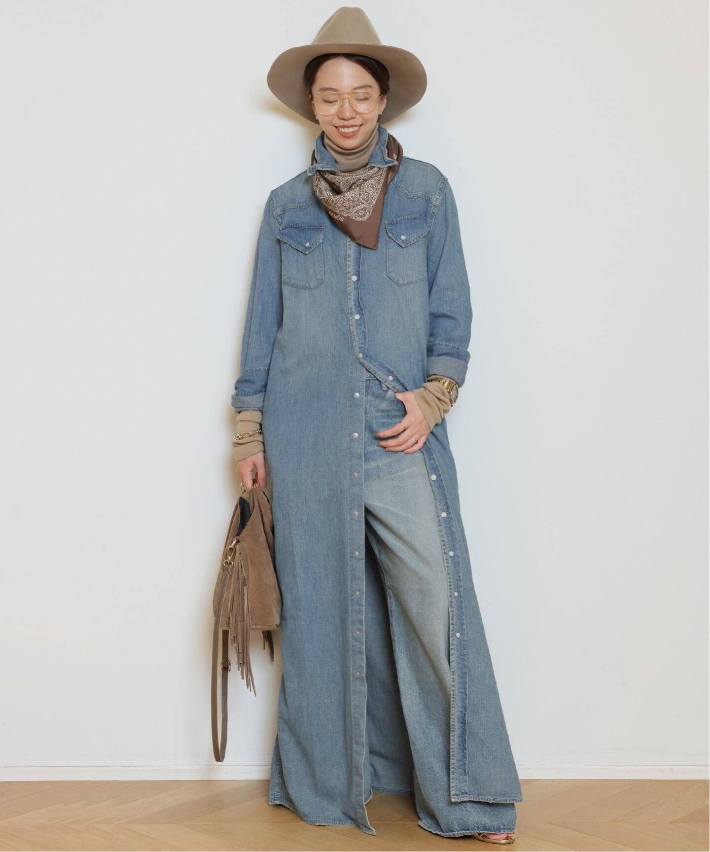 REMI RELIEF/レミレリーフ】DENIM シャツドレス（シャツワンピース 