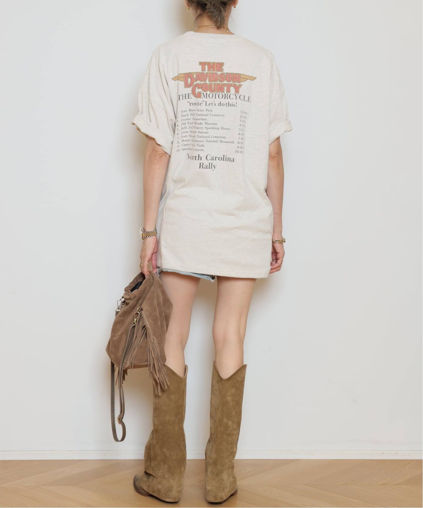 REMI RELIEF/レミレリーフ】BIG Tシャツ ワンピース(DAVIDSON COUNTRY