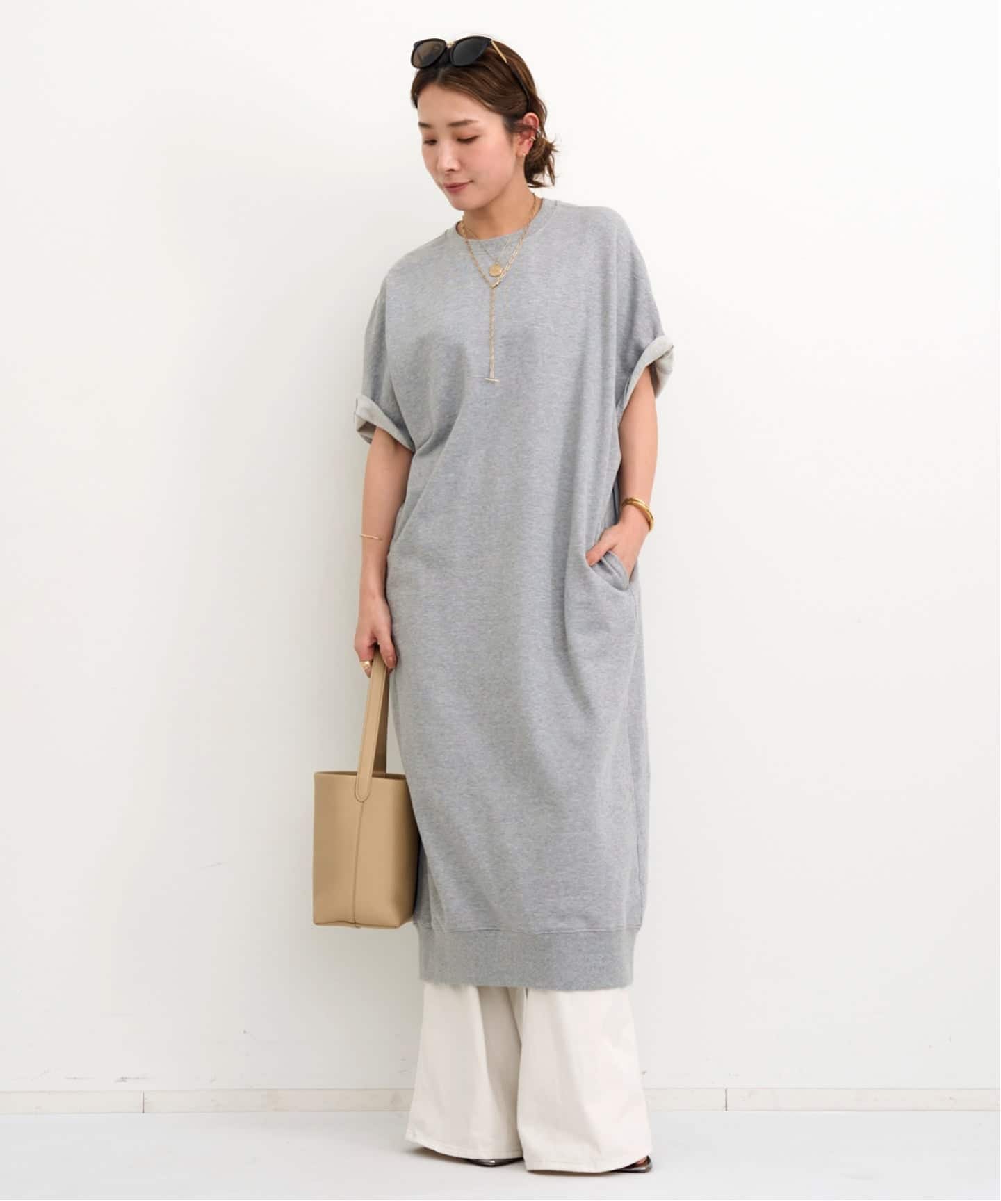 AMERICANA/アメリカーナ】 Sweat Onepiece（ワンピース）｜L