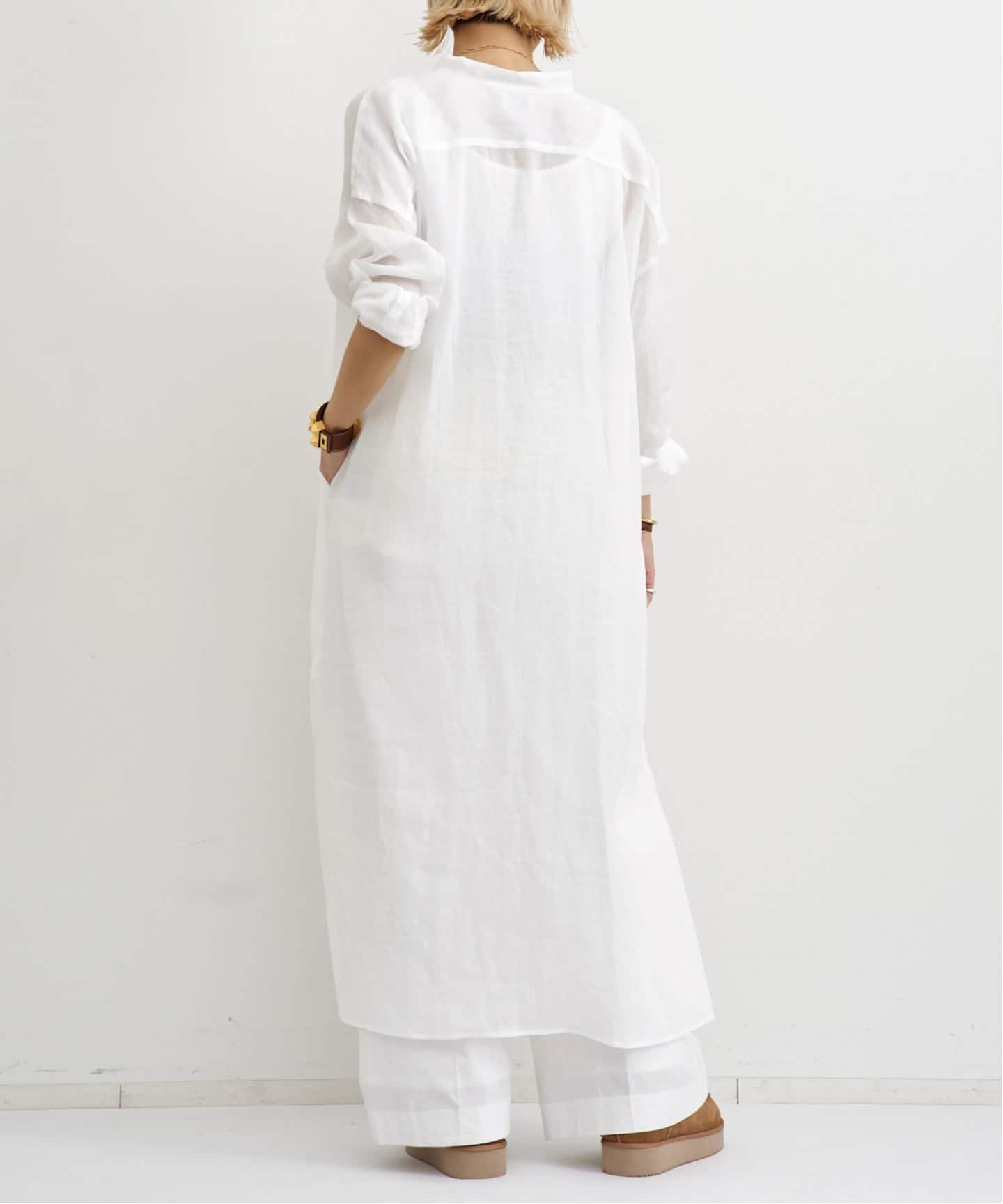 Ramie Shirts Dress（シャツワンピース）｜L'Appartement