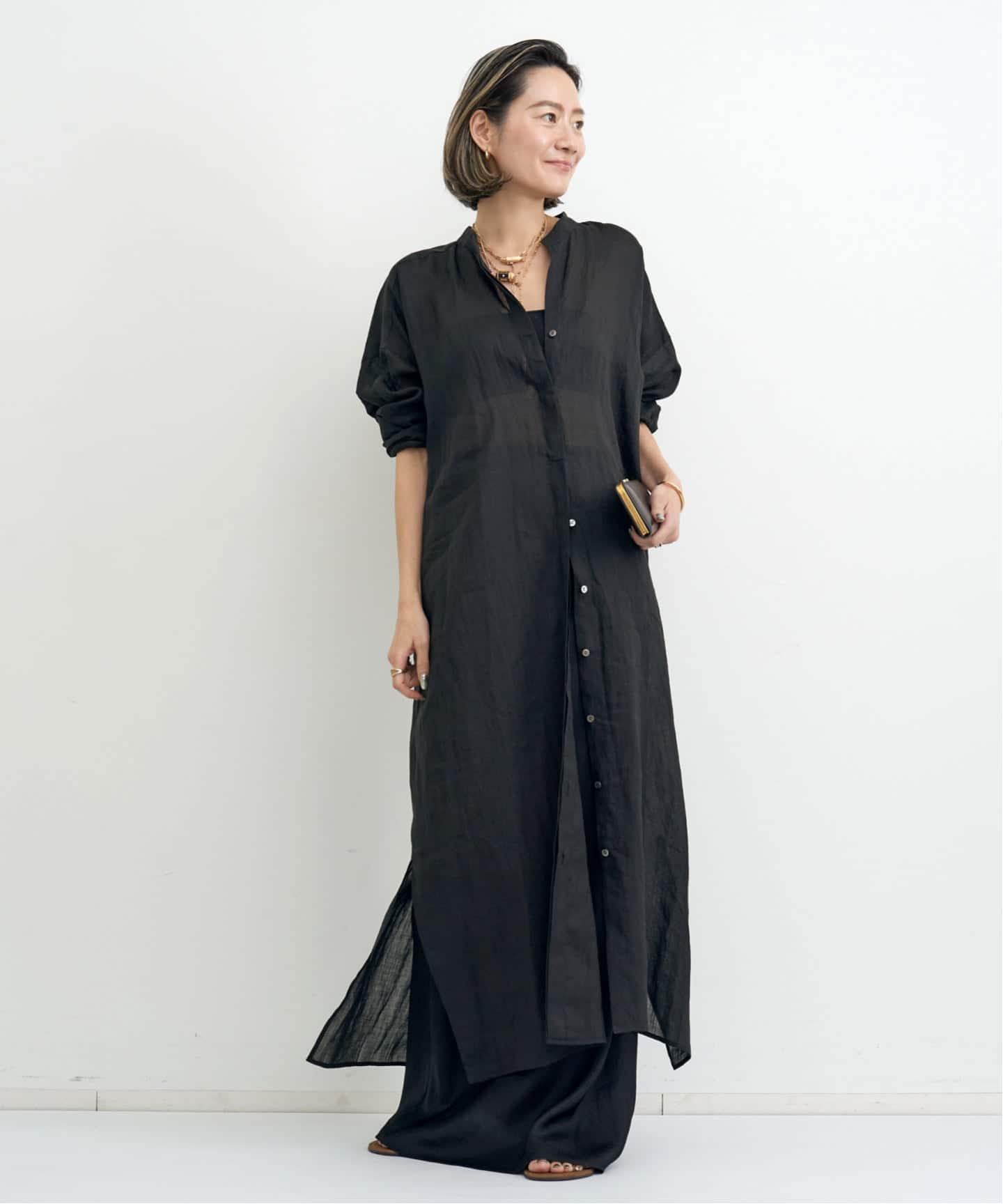 Ramie Shirts Dress（シャツワンピース）｜L'Appartement