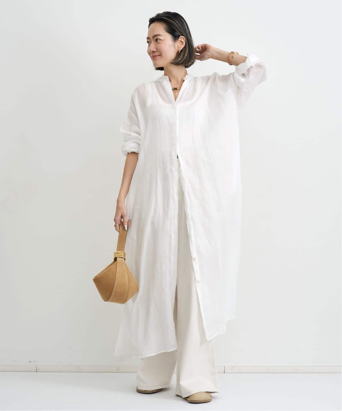 Ramie Shirts Dress（シャツワンピース）｜L'Appartement