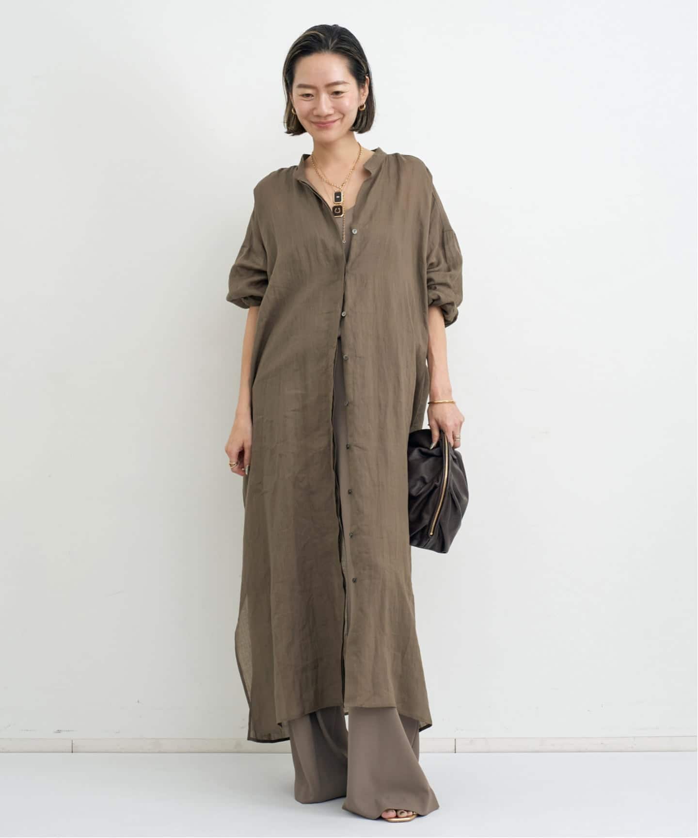 Ramie Shirts Dress（シャツワンピース）｜L'Appartement