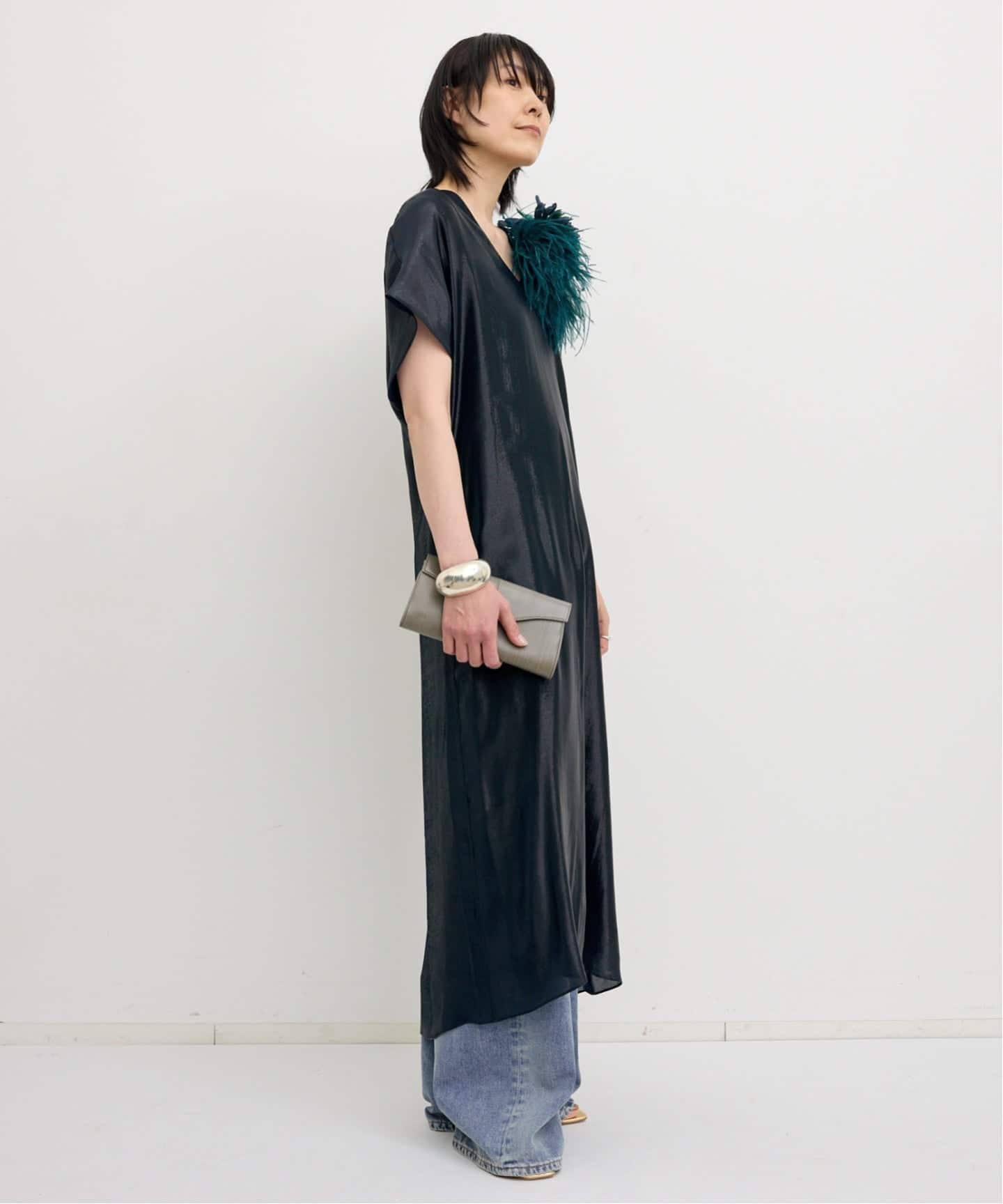 INDRESS/インドレス】 PLAIN LUREX DRESS（ワンピース）｜L