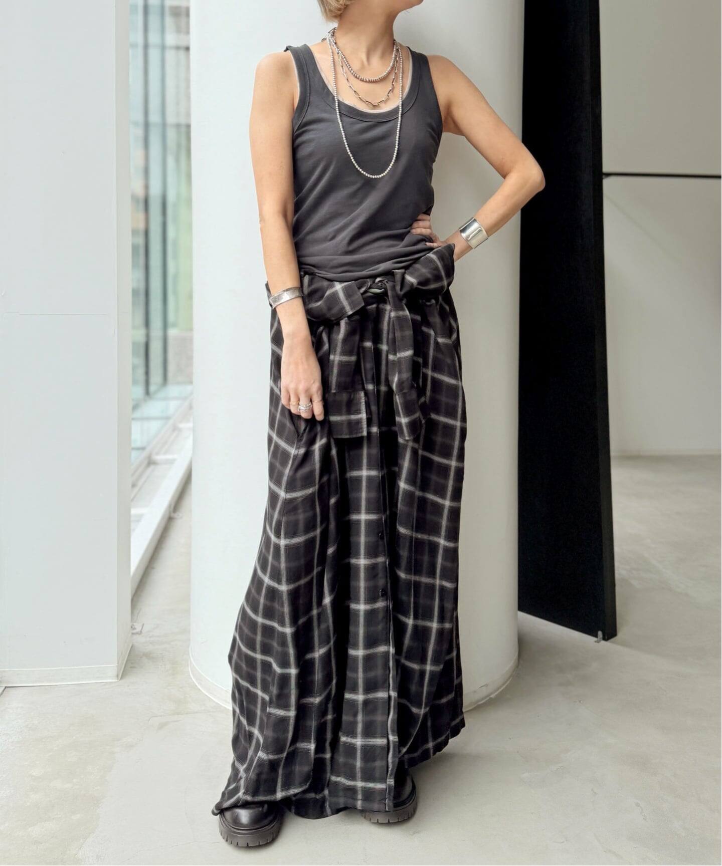 アパルトモンREMI REIEFレミレリー]CHECK SHIRT DRESS REMI RELIEF/レミ レリーフ】 CHECK SHIRT DRESS（シャツワンピース