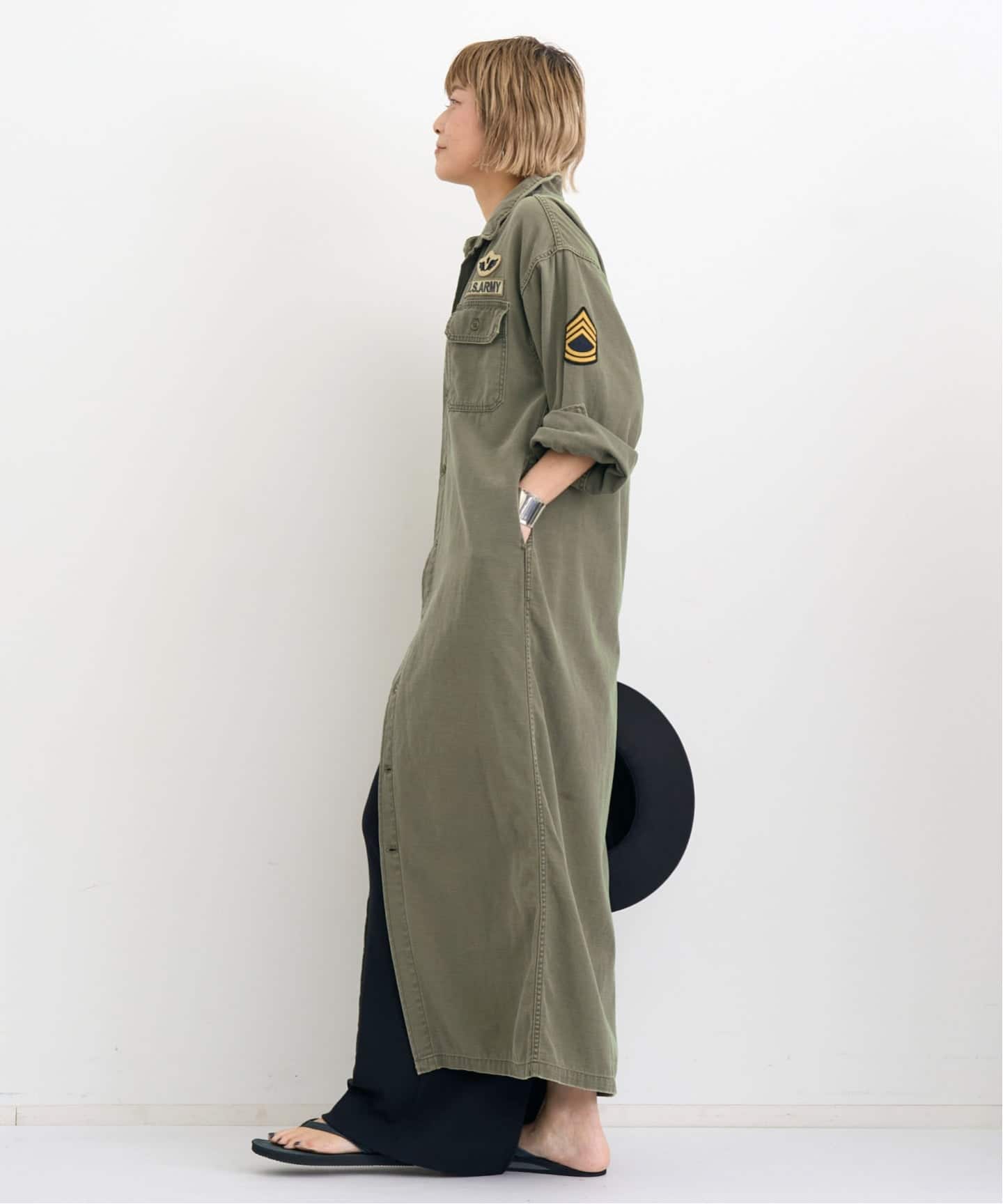 REMI RELIEF/レミ レリーフ】 MILITARY SHIRTS DRESS（シャツ