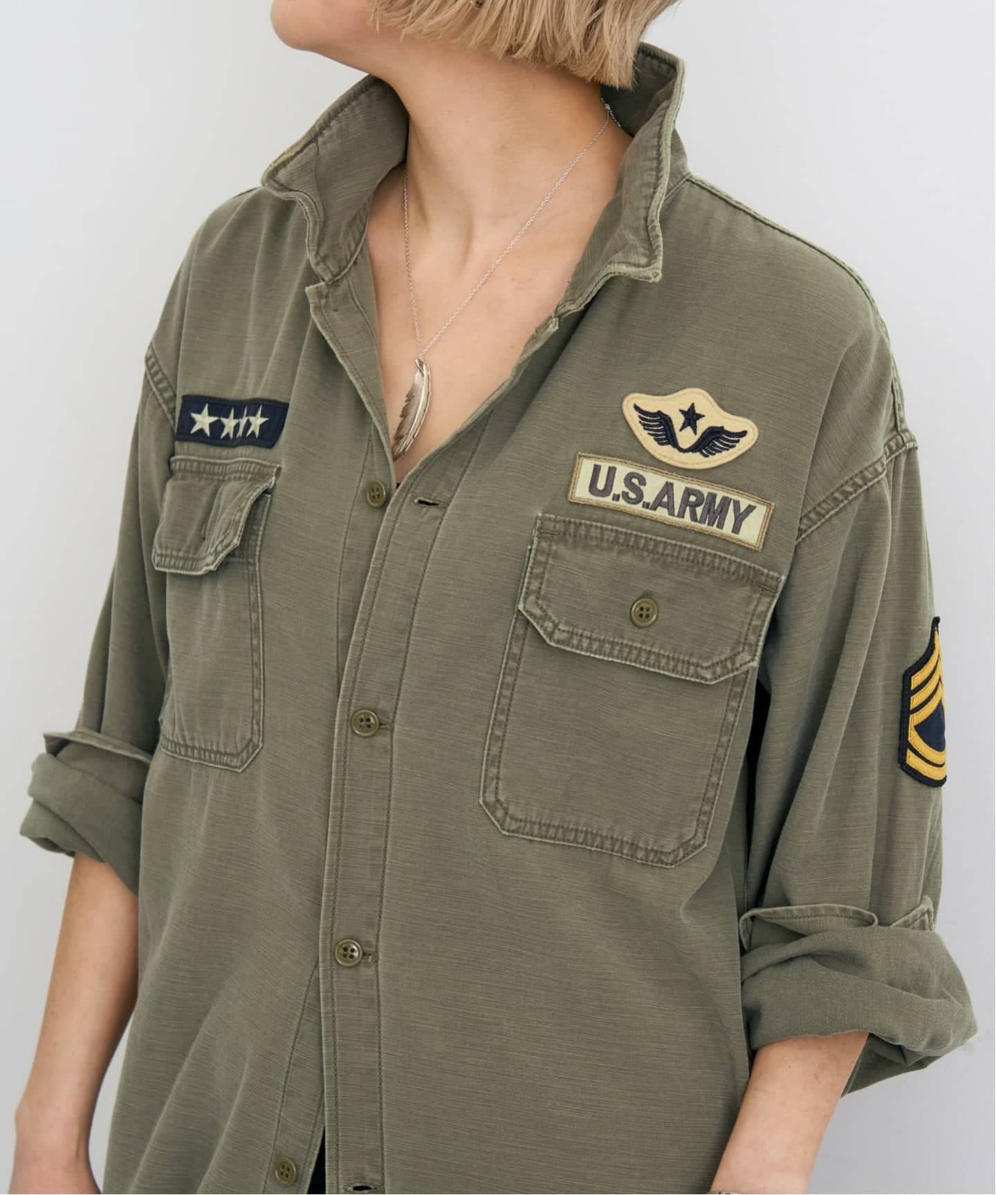 REMI RELIEF/レミ レリーフ】 MILITARY SHIRTS DRESS（シャツ