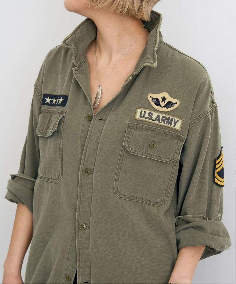REMI RELIEF/レミ レリーフ】 MILITARY SHIRTS DRESS（シャツ 
