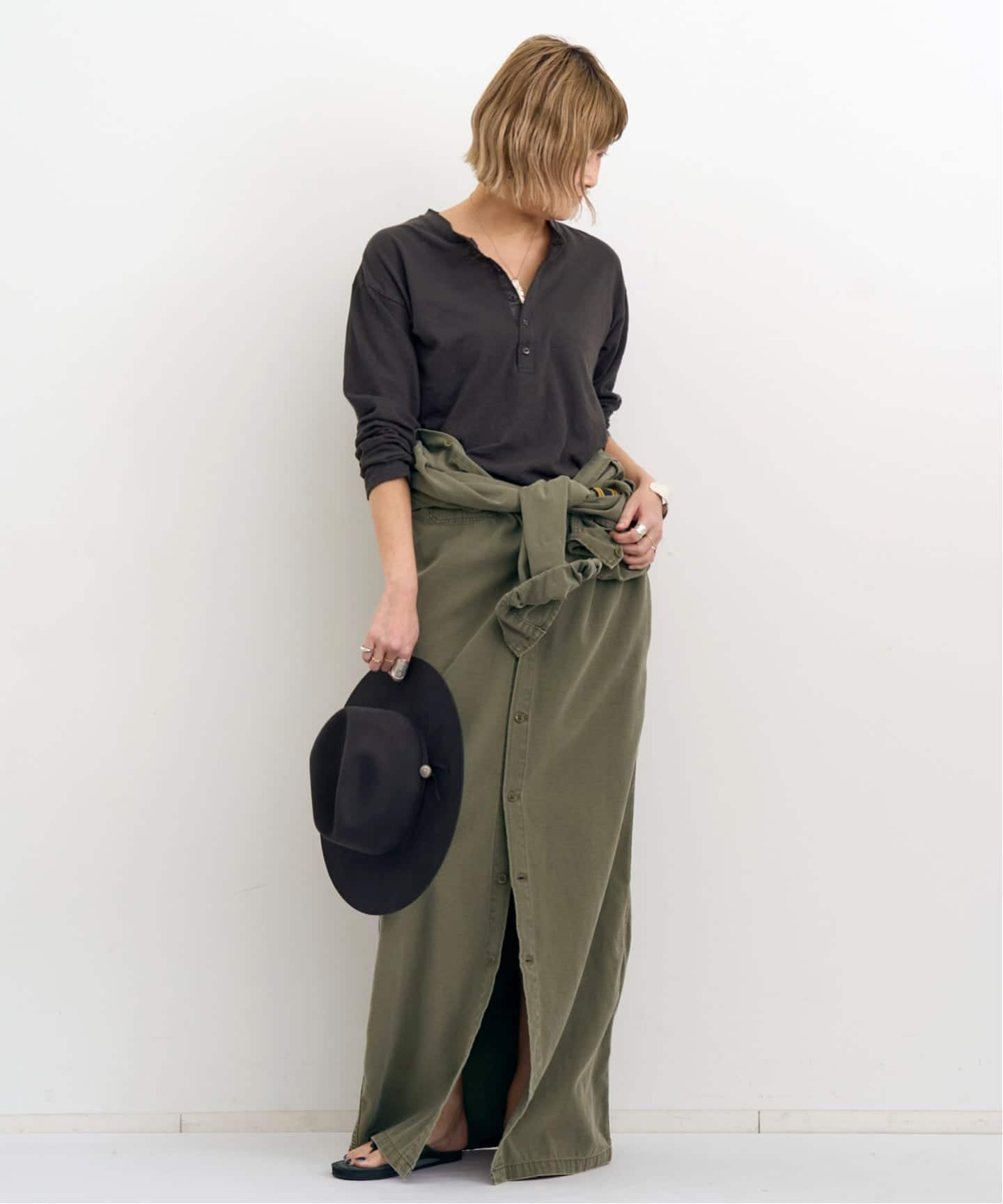 REMI RELIEF/レミ レリーフ】 MILITARY SHIRTS DRESS（シャツ