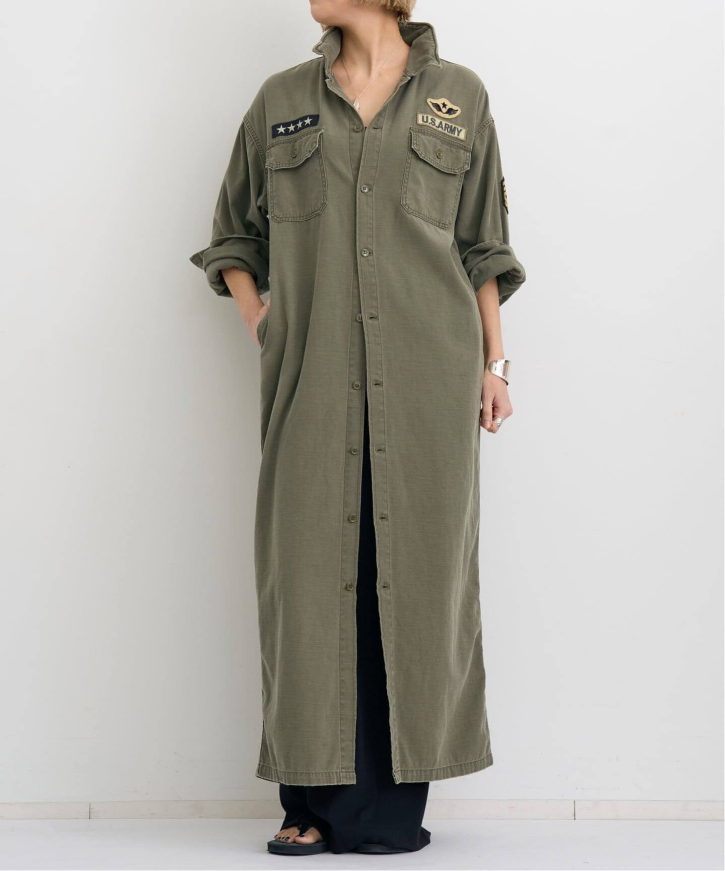 L'Appartement 最終値下げ 【レミレリーフ】シャツワンピース REMI RELIEF/レミ レリーフ】 MILITARY SHIRTS DRESS（シャツ