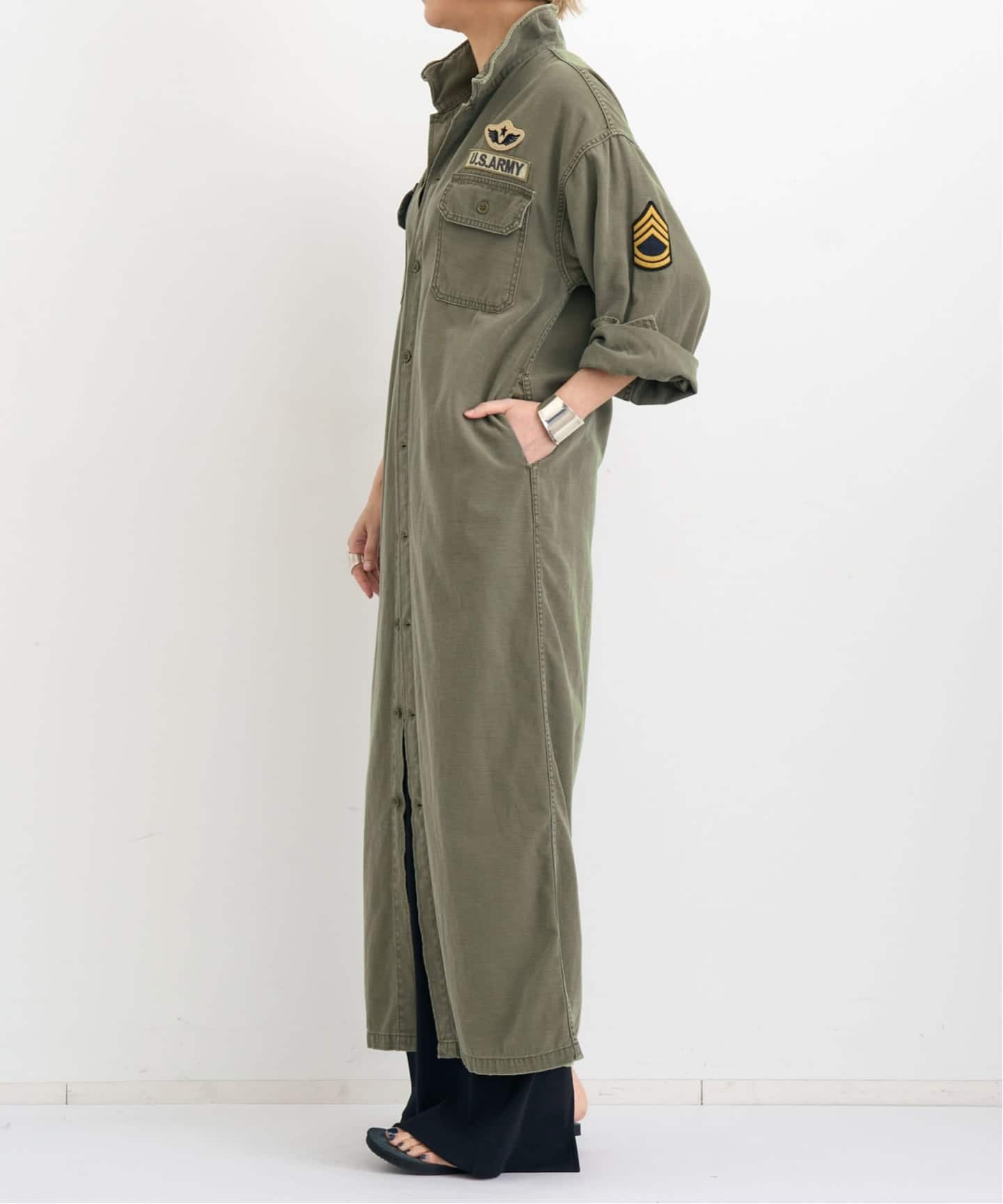 REMI RELIEF/レミ レリーフ】 MILITARY SHIRTS DRESS（シャツ