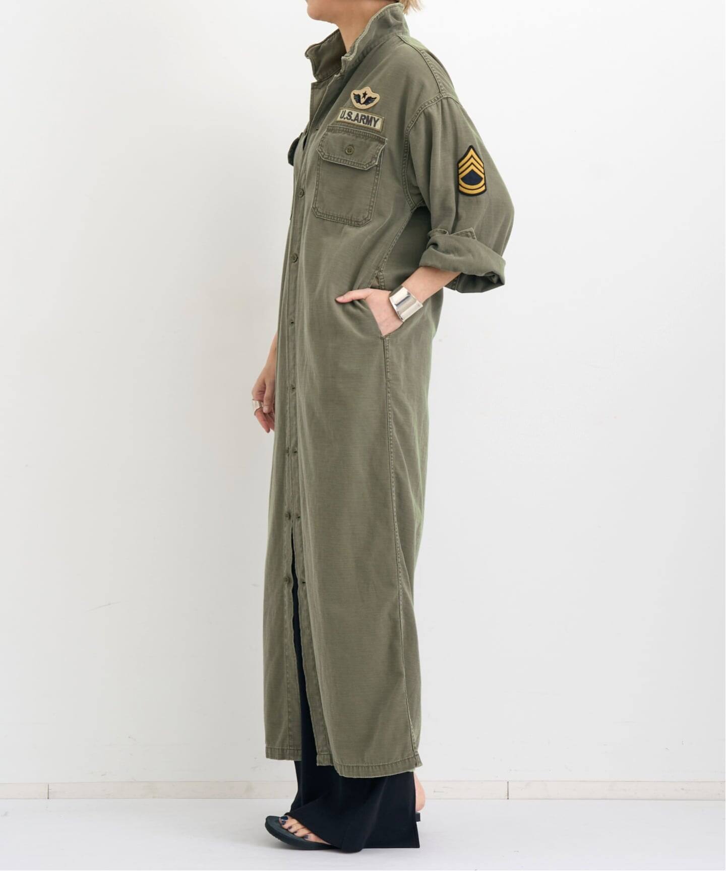 REMI RELIEF/レミ レリーフ】 MILITARY SHIRTS DRESS（シャツ 