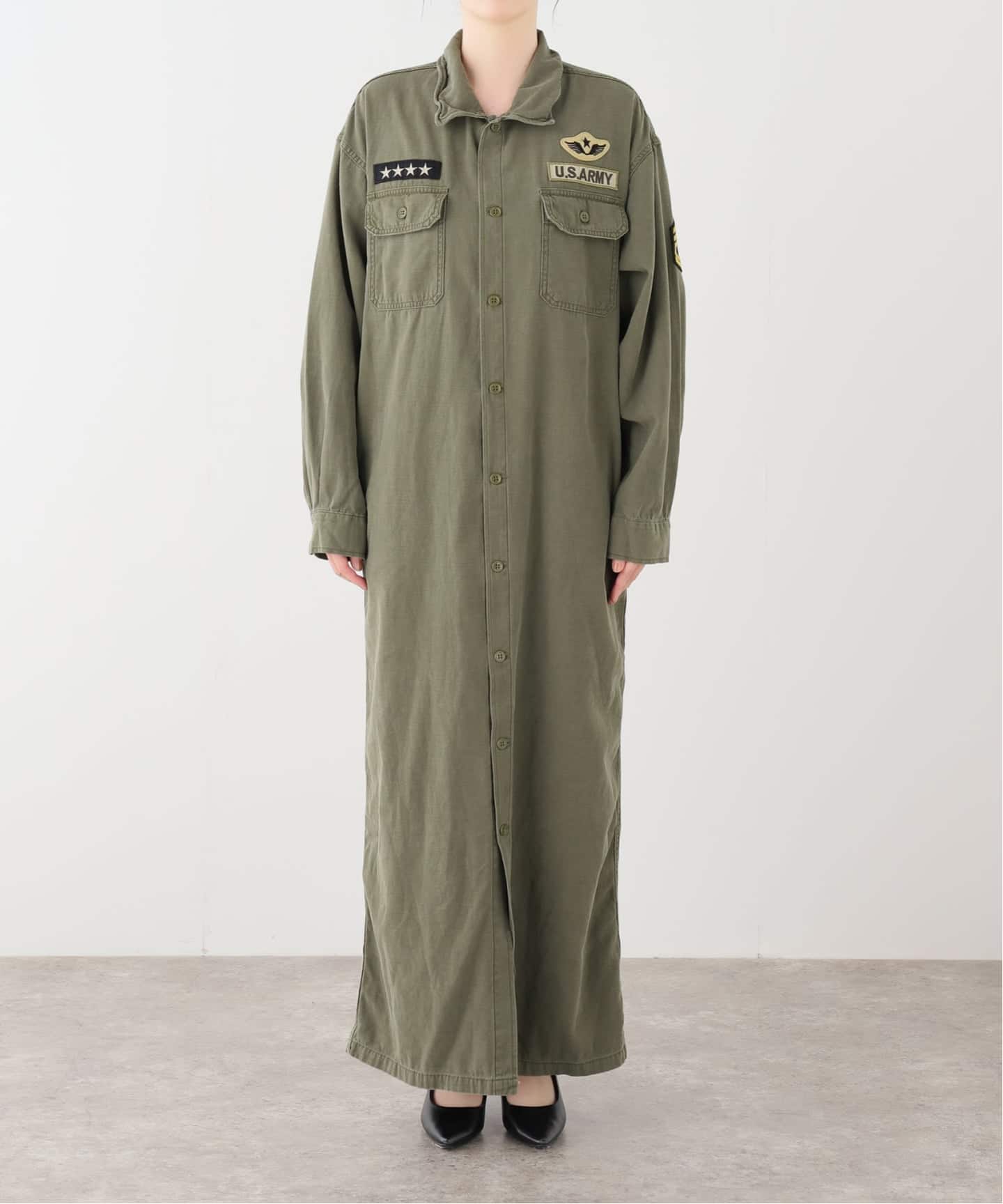 REMI RELIEF/レミ レリーフ】 MILITARY SHIRTS DRESS（シャツ