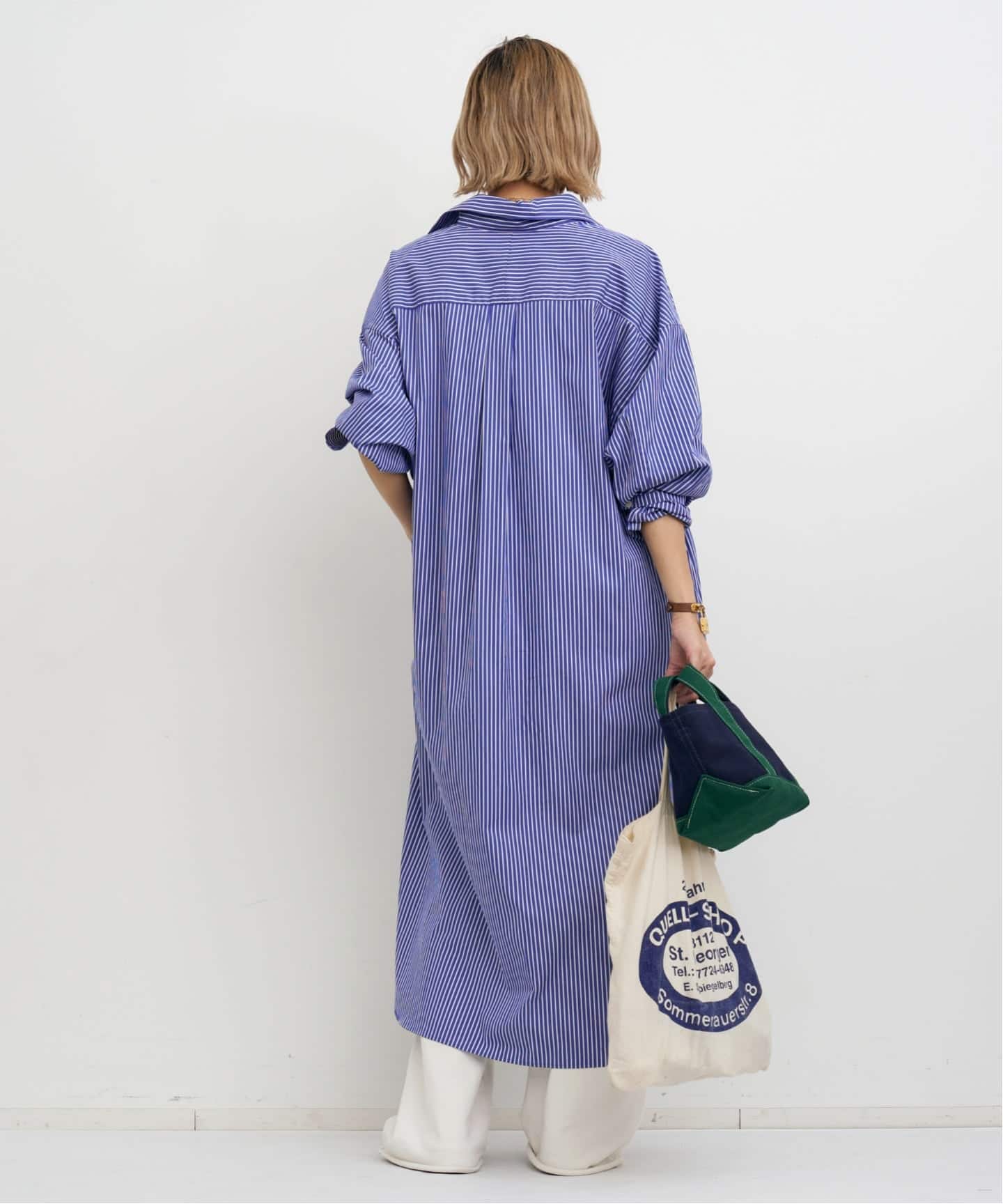 AMERICANA/アメリカーナ】 Stripe Shirt Onepeace（シャツワンピース