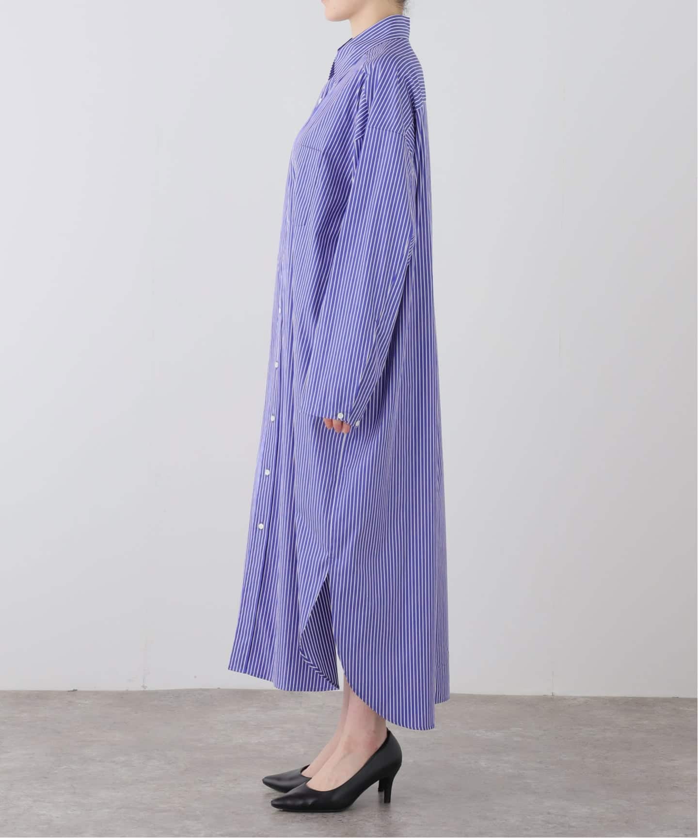 AMERICANA/アメリカーナ】 Stripe Shirt Onepeace（シャツワンピース