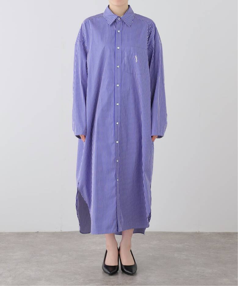 AMERICANA/アメリカーナ】 Stripe Shirt Onepeace（シャツワンピース 