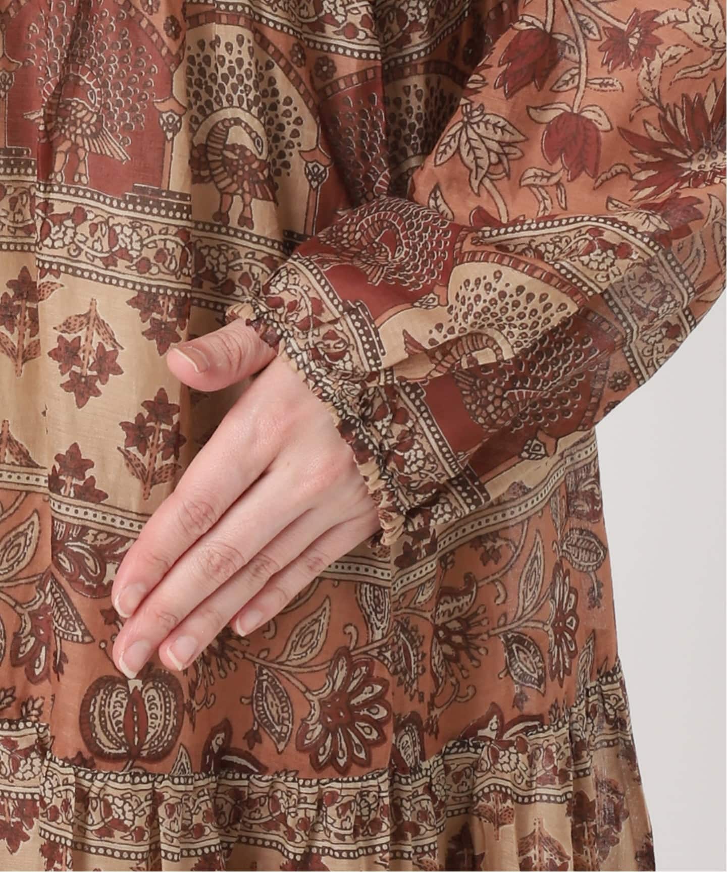 L'Appartement BLUE BOHEMEワンピース　インド製 BLUE BOHEME/ブルー ボヘム】 COTTON DRESS（ワンピース）｜L