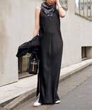 サテンキャミソールドレス