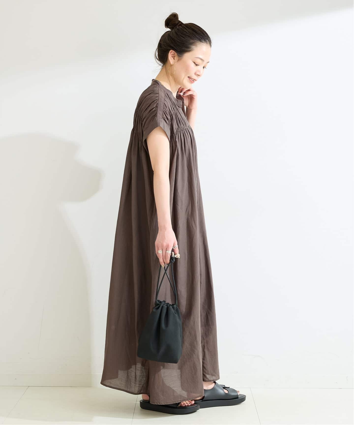S/Mサイズ展開》手洗い可 / ボイルタックワンピース（ワンピース