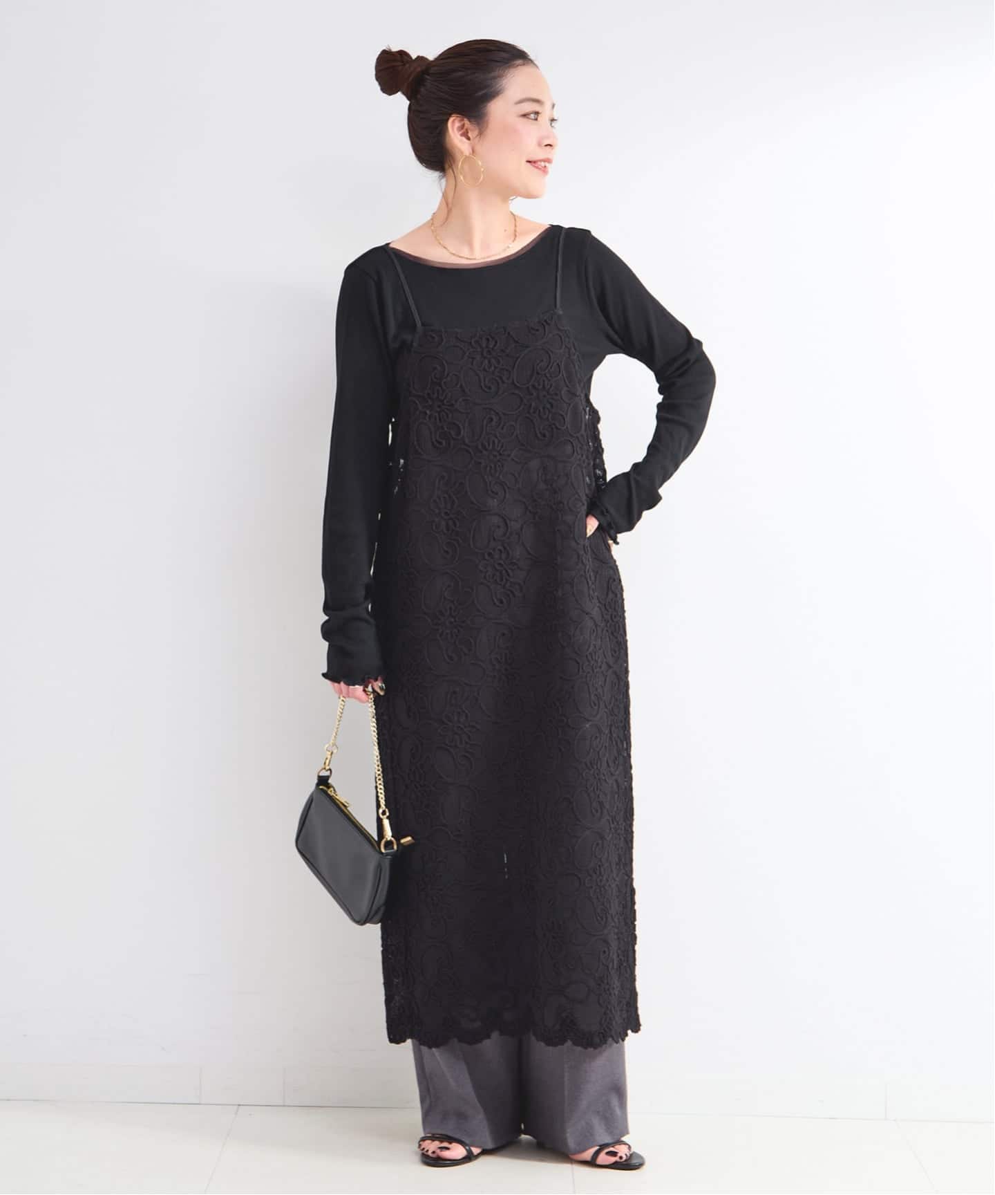 手洗い可 / コード刺繍キャミワンピース（ワンピース）｜B.C STOCK