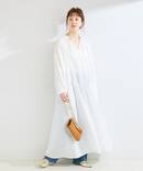 手洗い可 / ピンタックスリーブワンピース