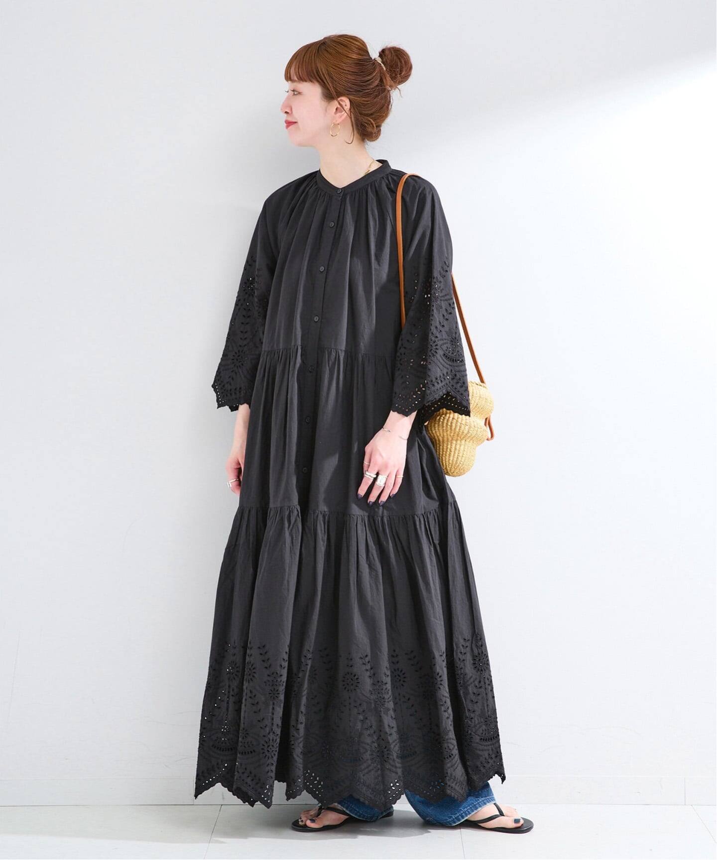 WEB限定】手洗い可 / 別注 / FANAKA / アイレットスカラップワンピ 