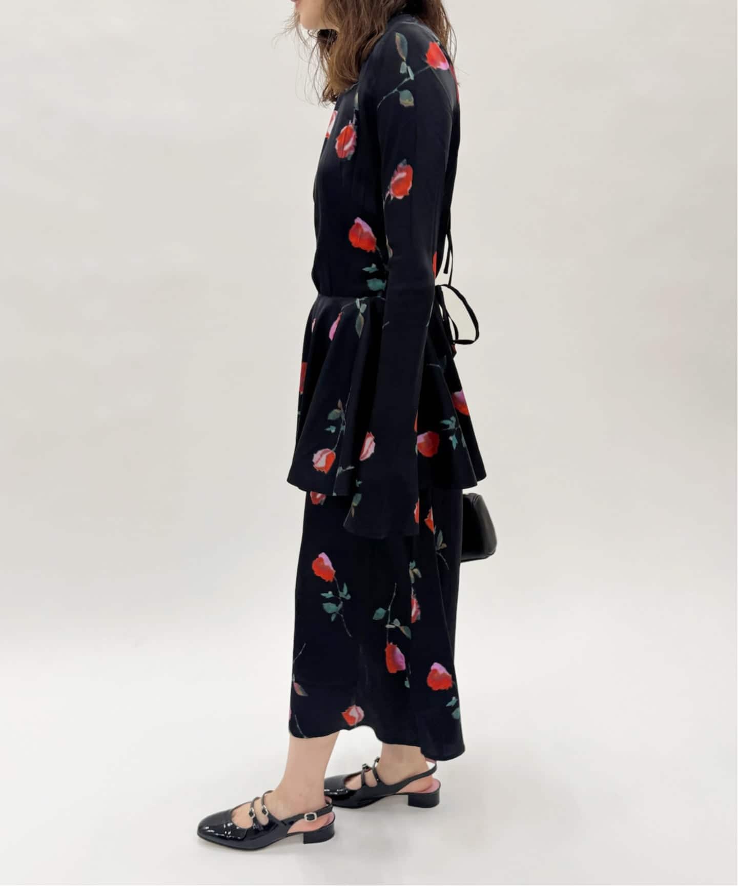 GANNI/ガニー】Printed Stretch Satin Midi Dress（ワンピース）｜EDIT