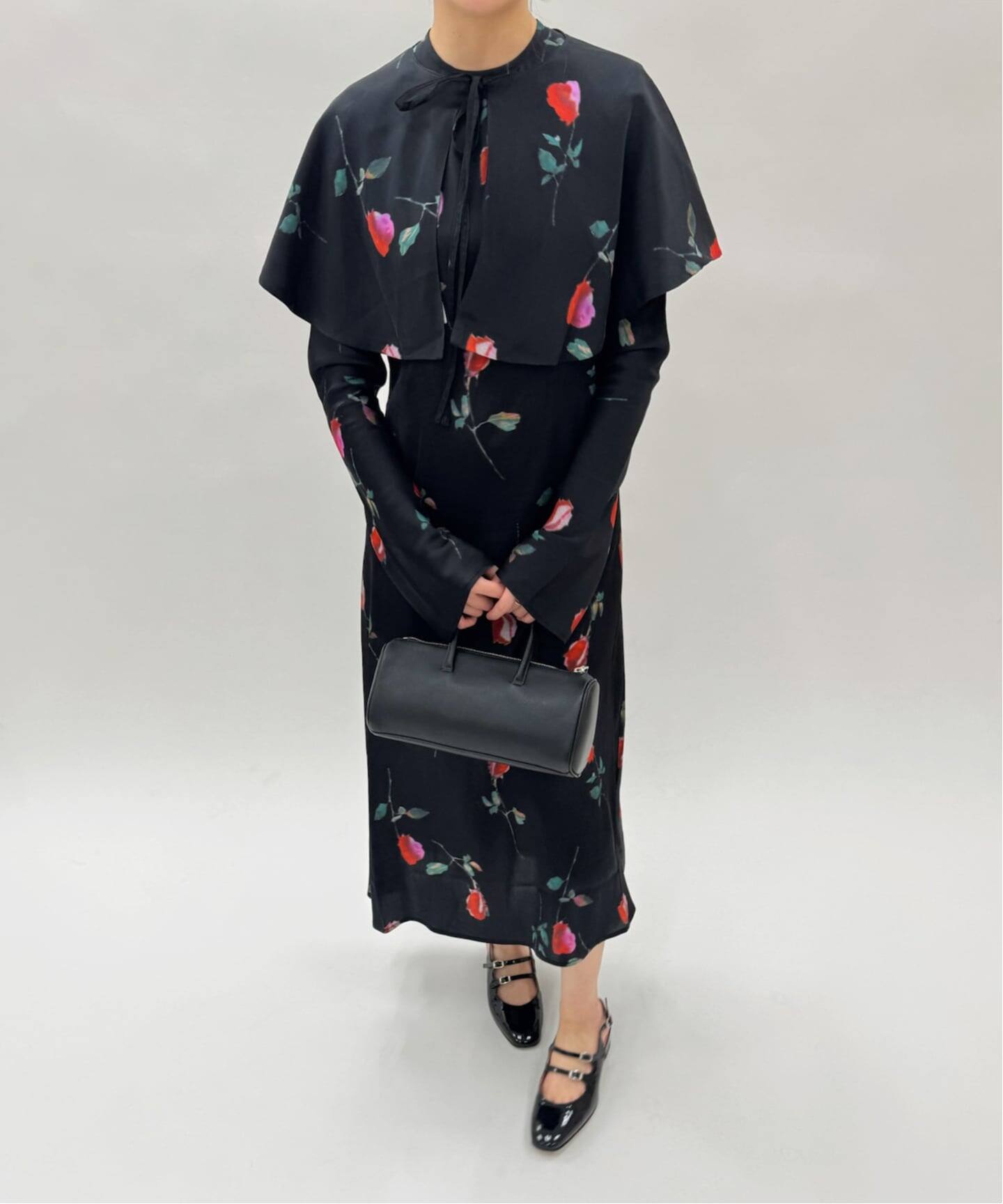 GANNI/ガニー】Printed Stretch Satin Midi Dress（ワンピース）｜EDIT
