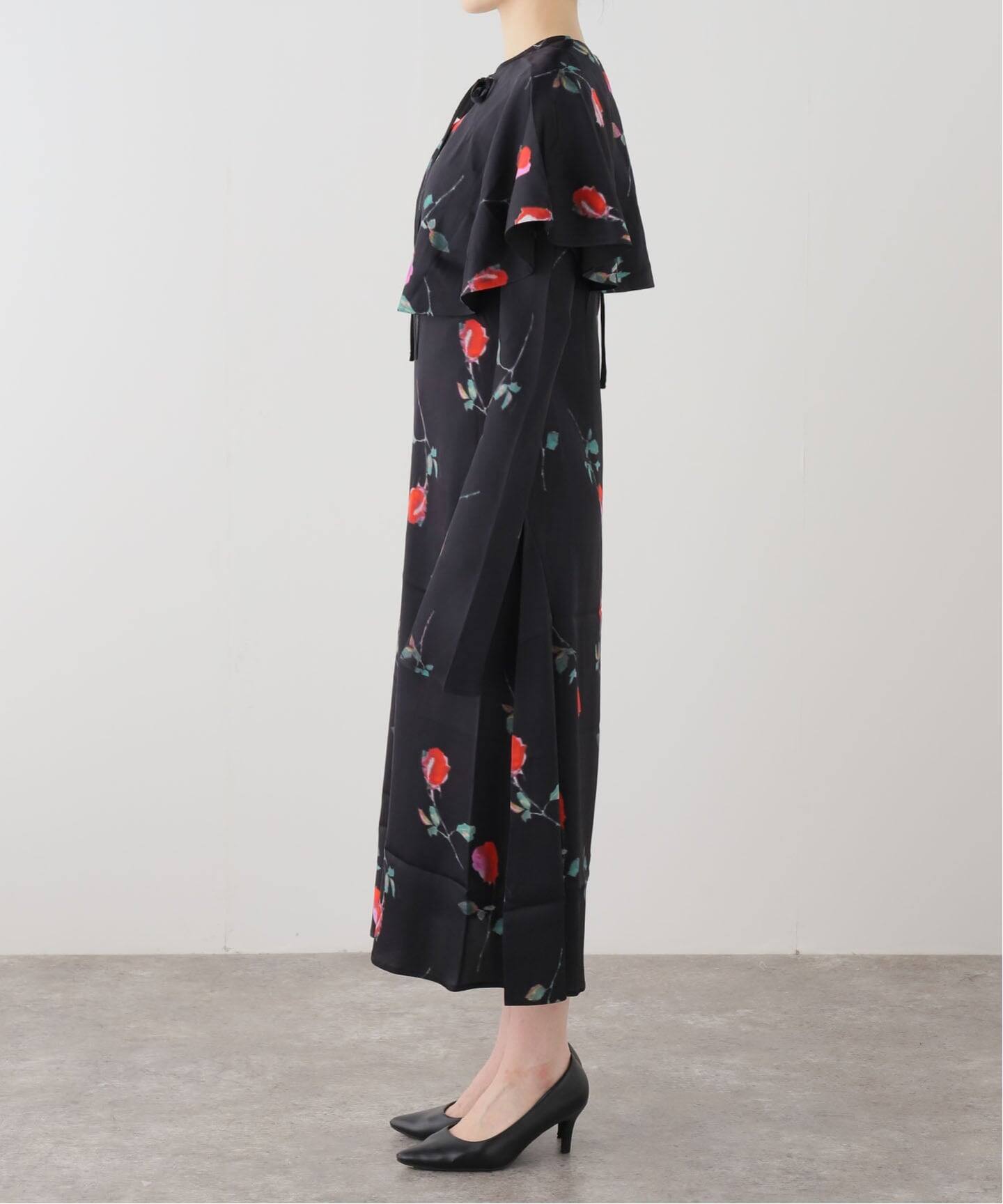 GANNI/ガニー】Printed Stretch Satin Midi Dress（ワンピース）｜EDIT