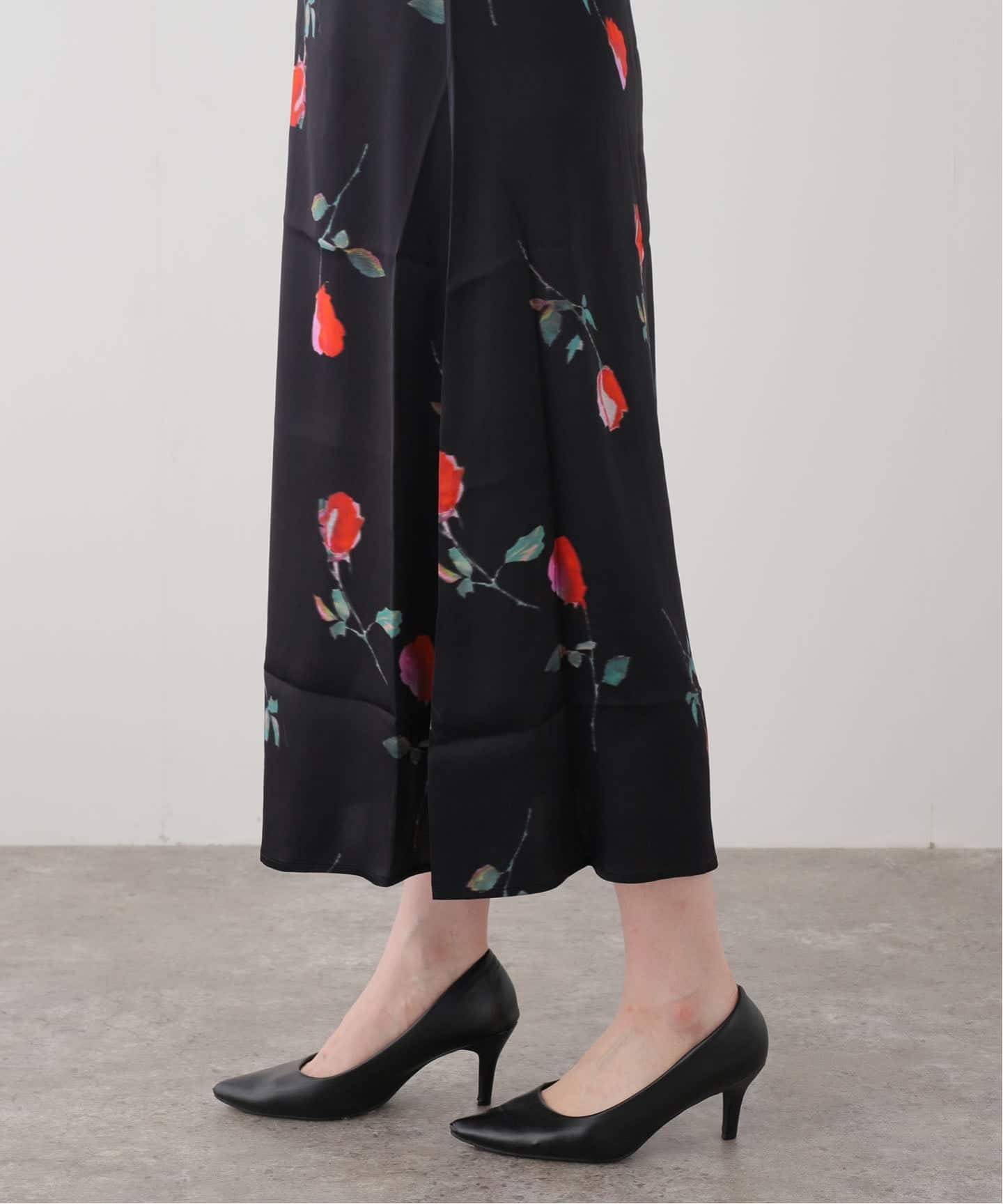 GANNI/ガニー】Printed Stretch Satin Midi Dress（ワンピース）｜EDIT