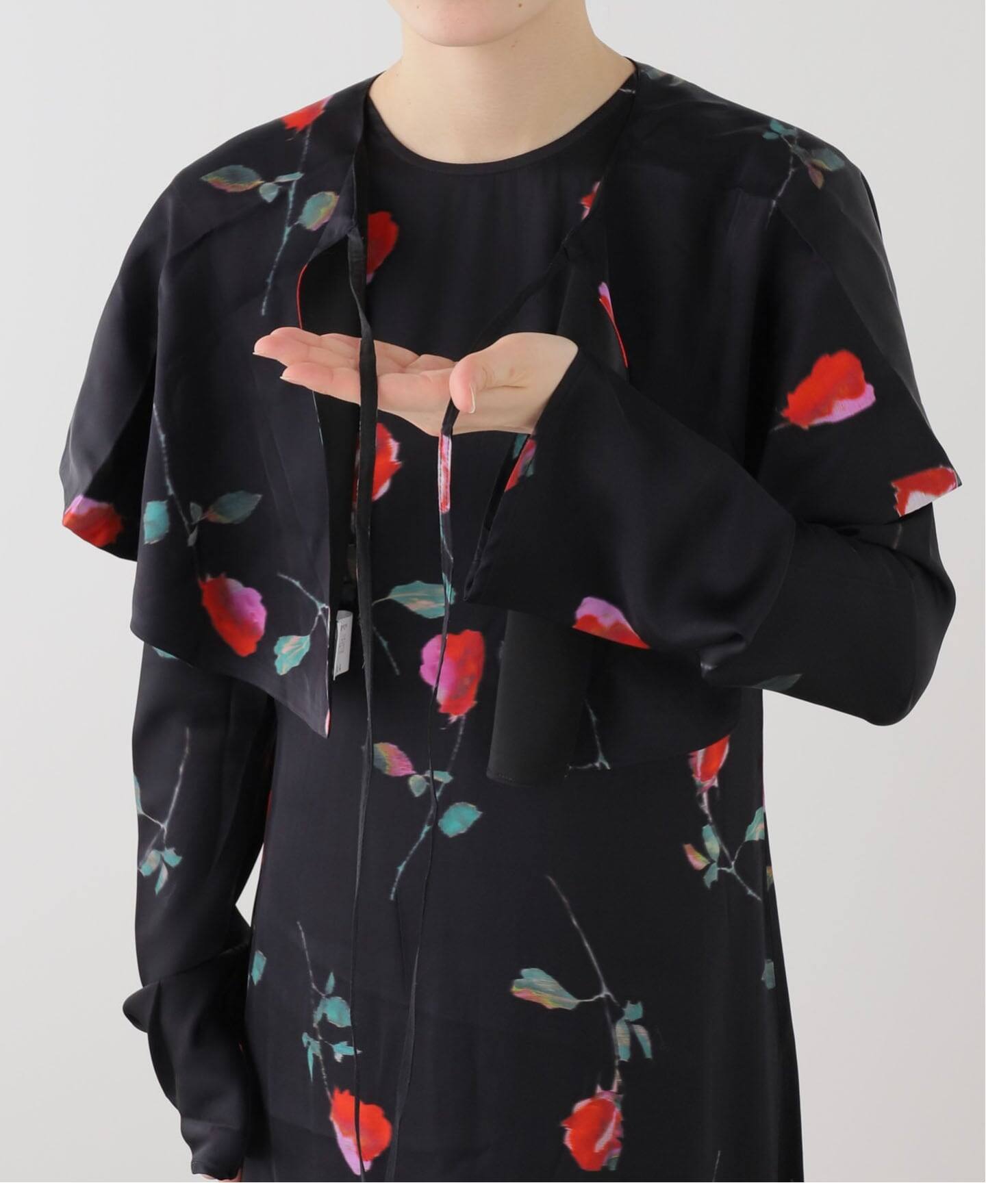 GANNI/ガニー】Printed Stretch Satin Midi Dress（ワンピース）｜EDIT