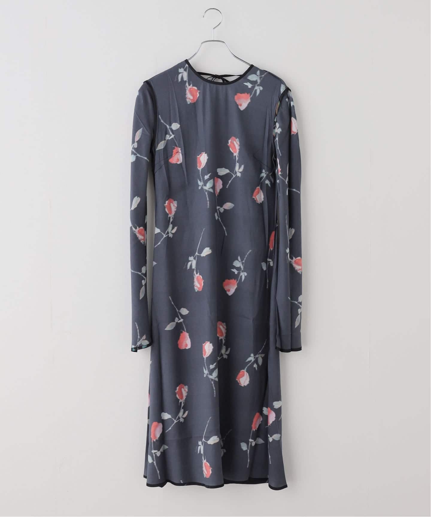 GANNI/ガニー】Printed Stretch Satin Midi Dress（ワンピース）｜EDIT