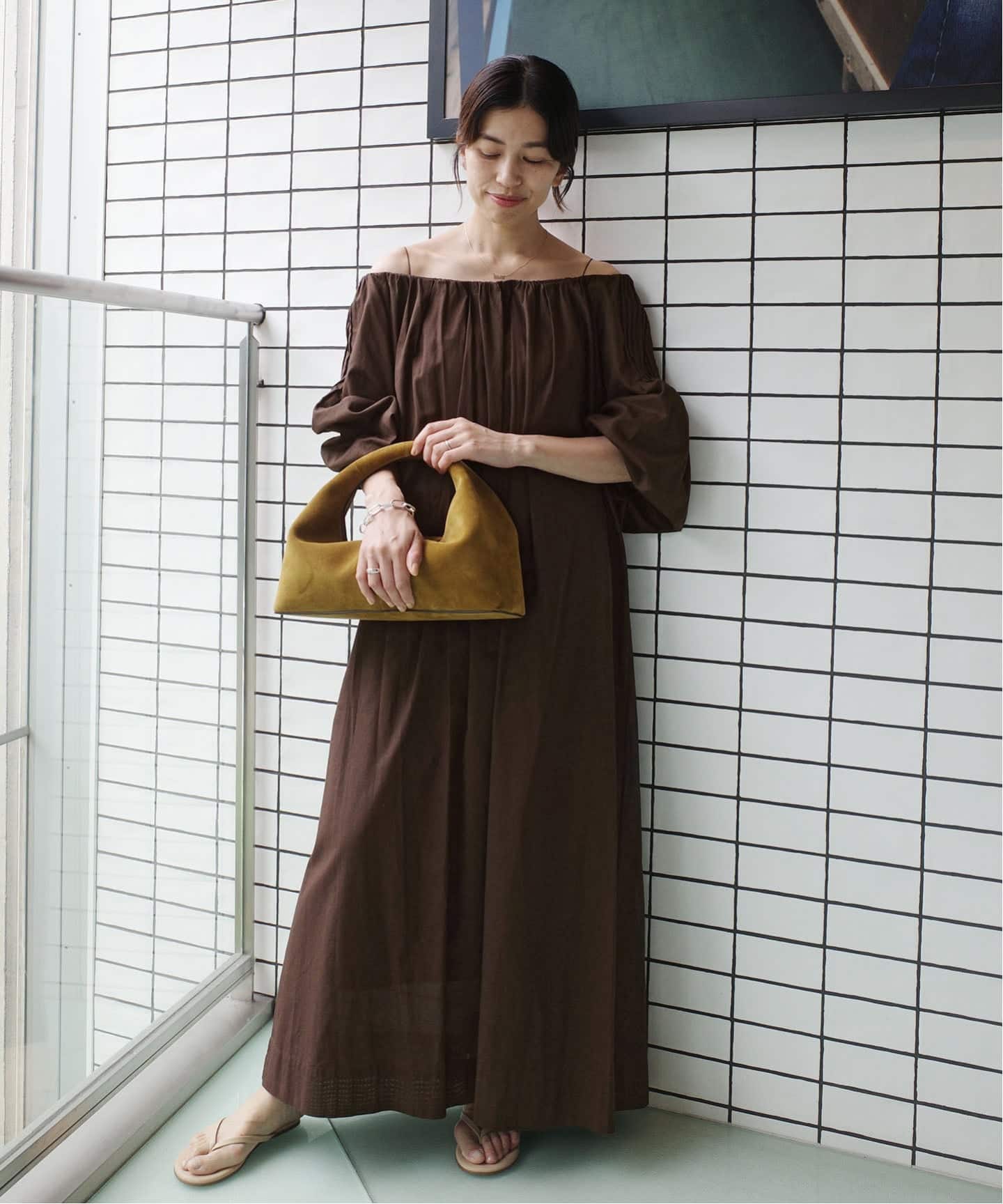 一部店舗限定》Maison IENA オフショルダーワンピース（ワンピース