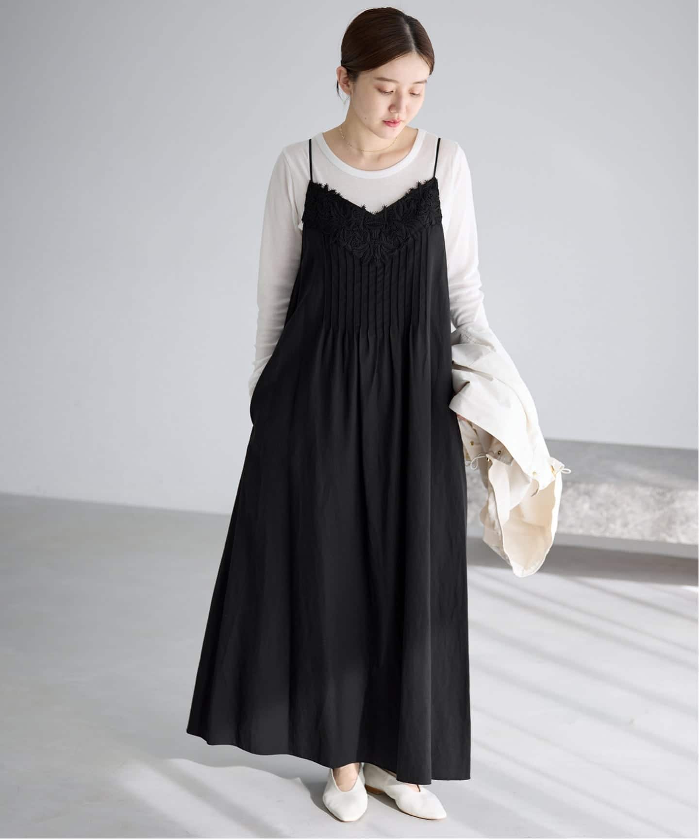 WEB限定/追加予約》レースキャミソールワンピース（ワンピース）｜IENA