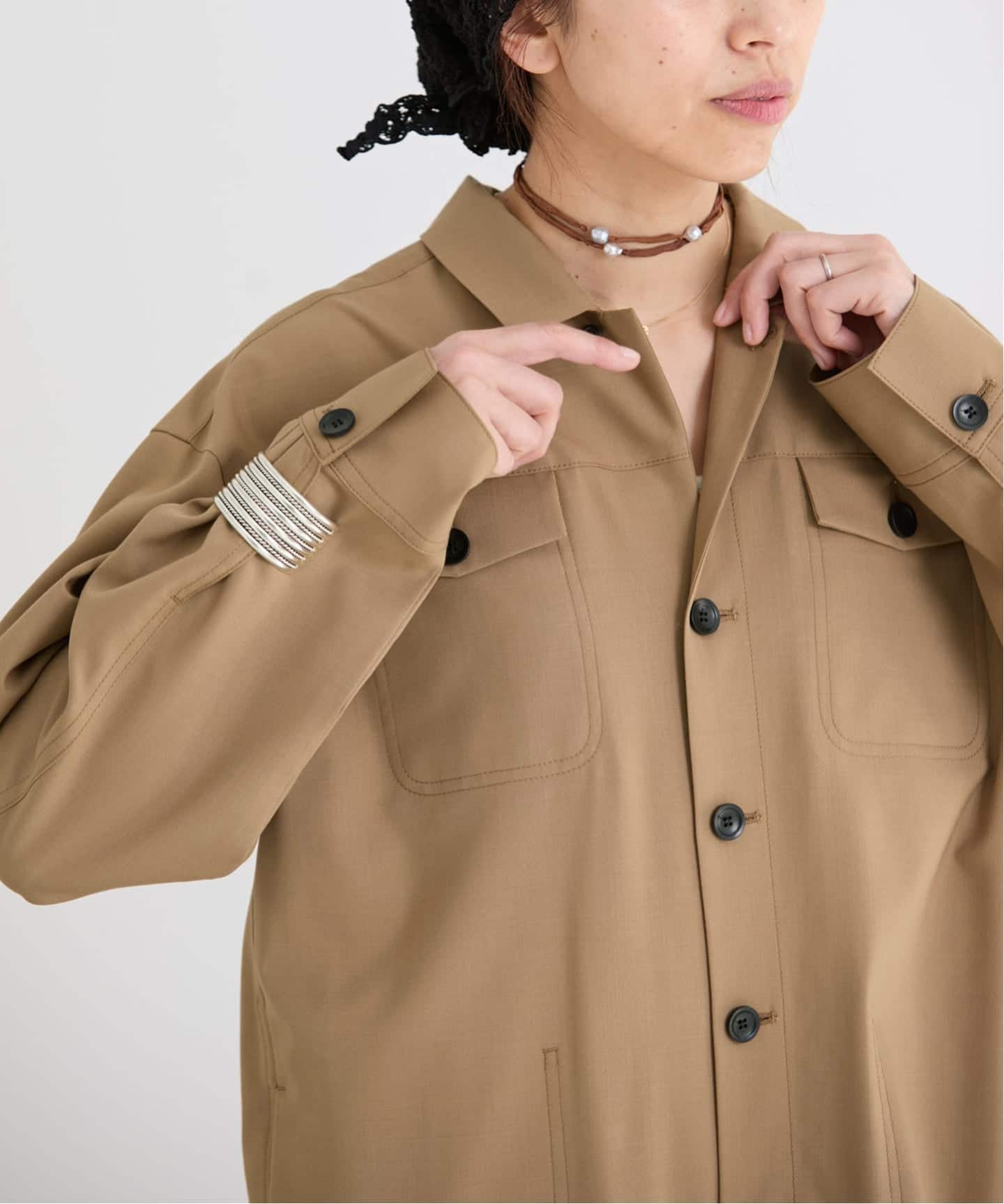 T/Wオープンカラーオールインワン（つなぎ／オールインワン）｜IENA