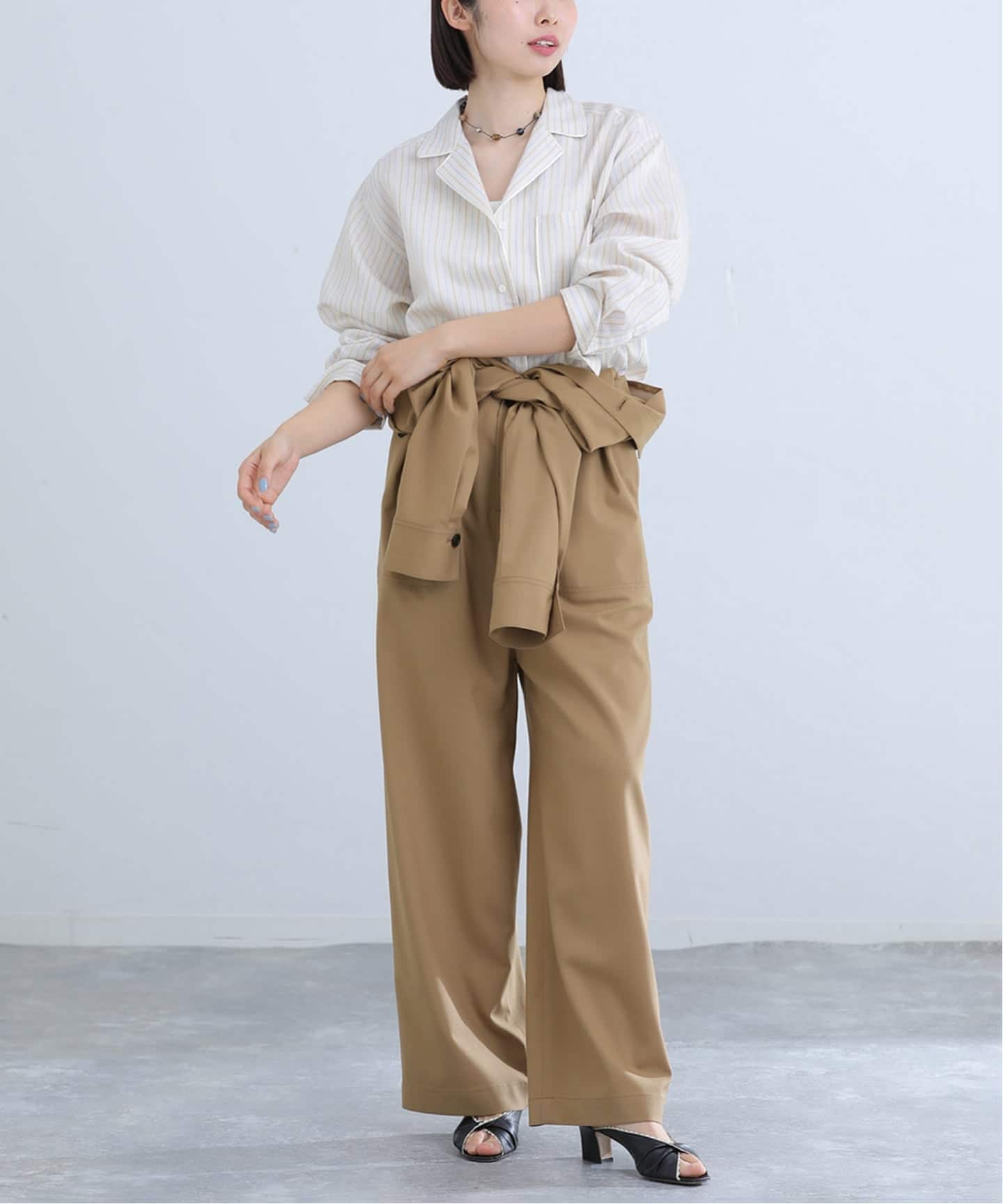 T/Wオープンカラーオールインワン（つなぎ／オールインワン）｜IENA