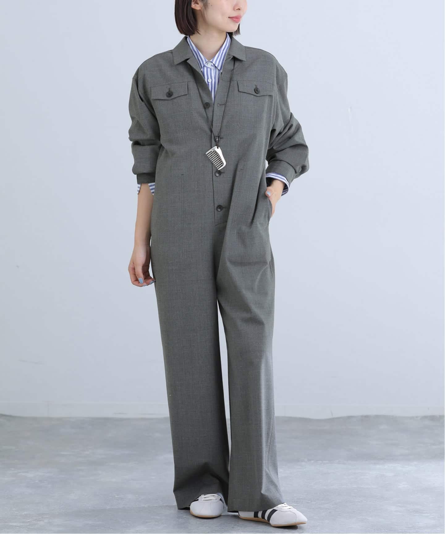 T/Wオープンカラーオールインワン（つなぎ／オールインワン）｜IENA