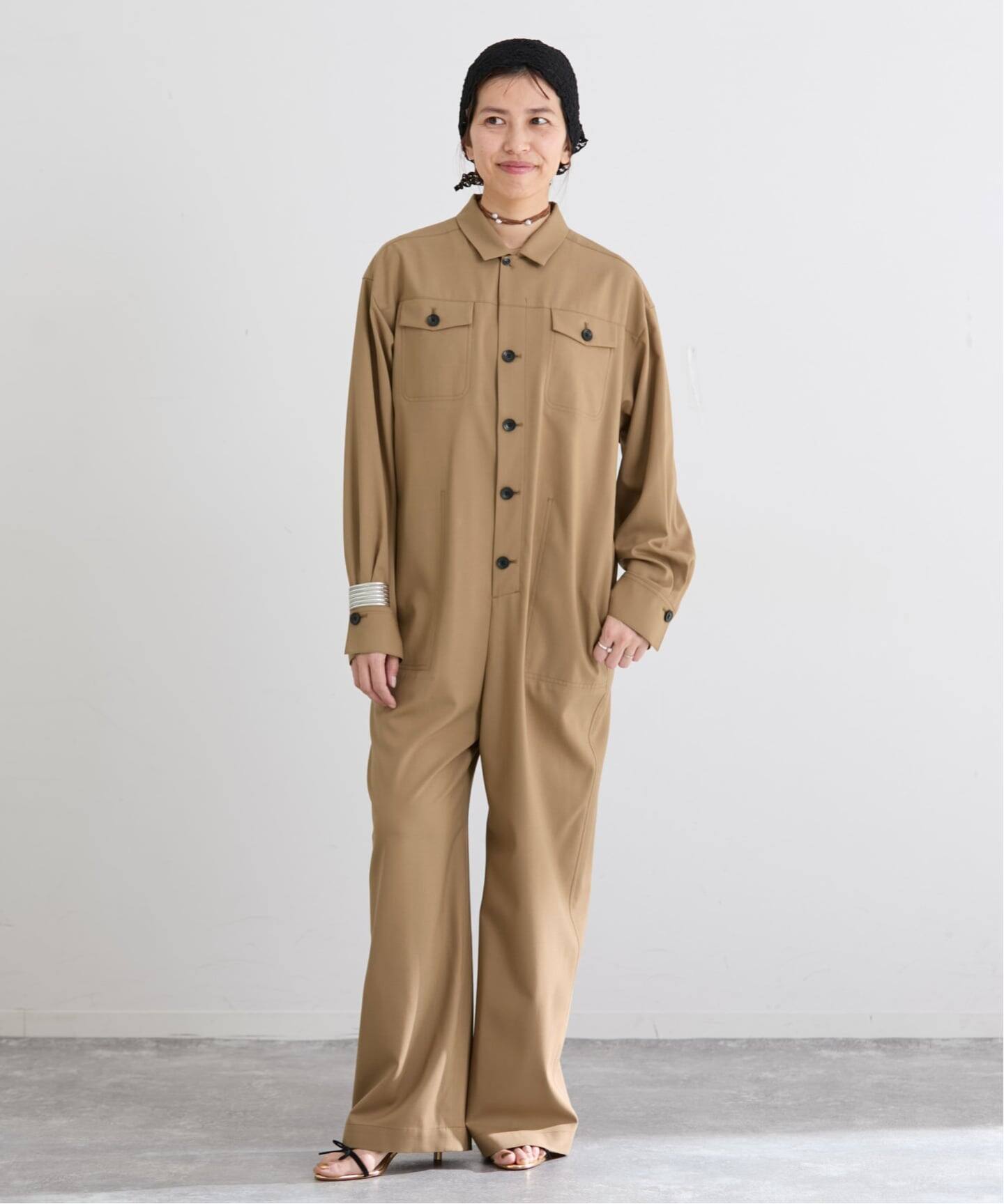 T/Wオープンカラーオールインワン（つなぎ／オールインワン）｜IENA