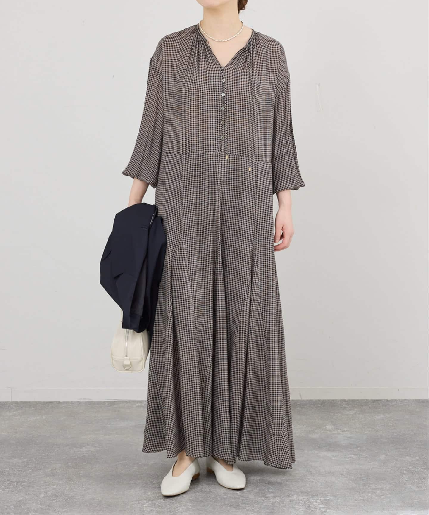 チェックスキッパーフレアワンピース（ワンピース）｜IENA（イエナ）の