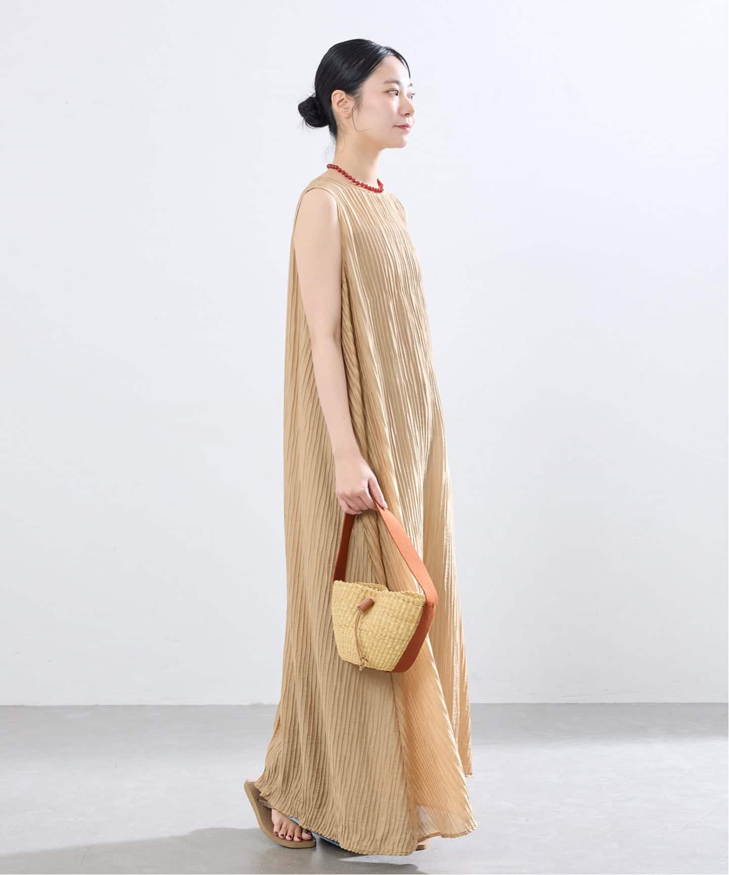 ESTHE/エステ Sheer Pleated Maxi Dress ワンピース 252-3200B