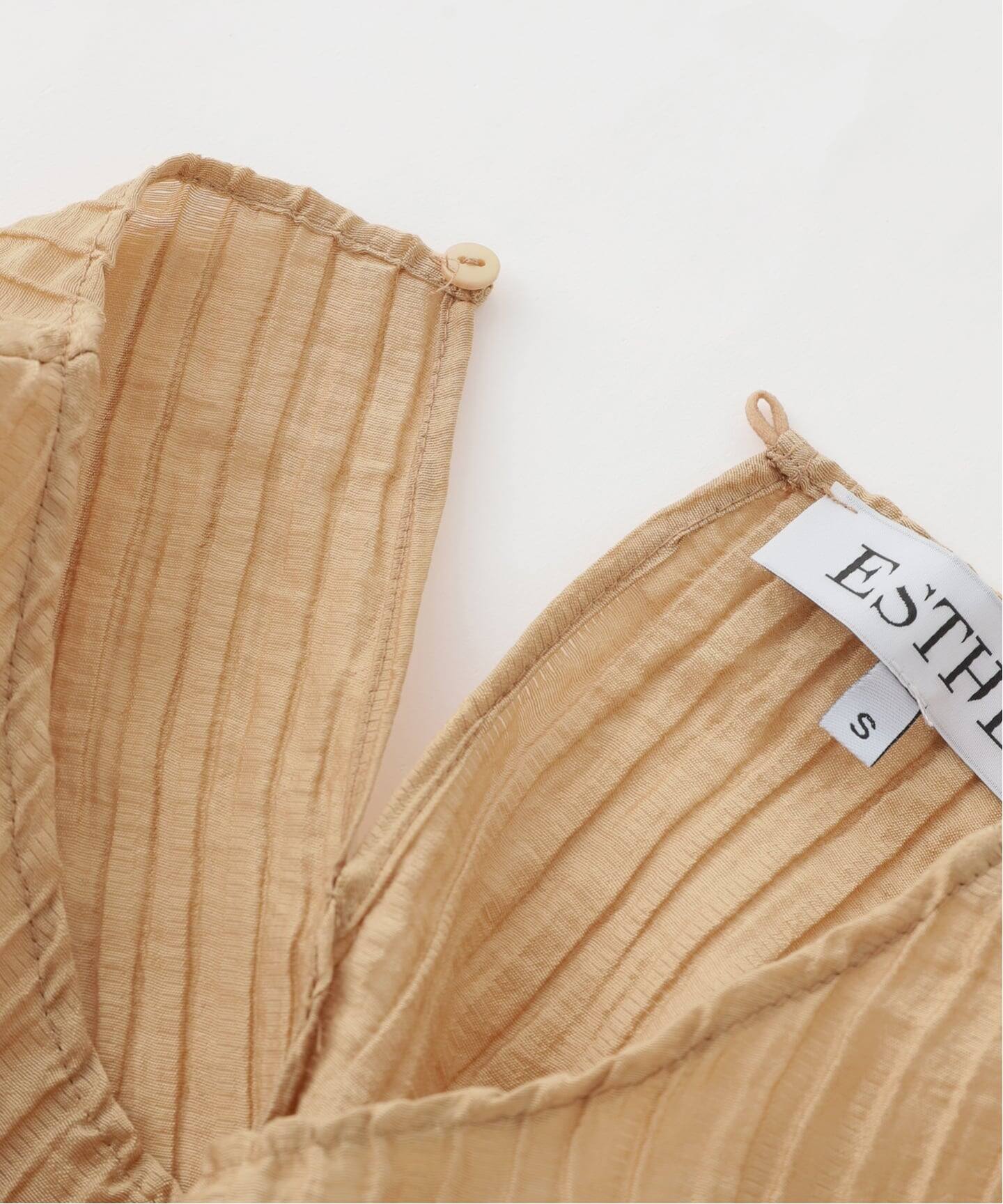 ESTHE/エステ Sheer Pleated Maxi Dress ワンピース 252-3200B 