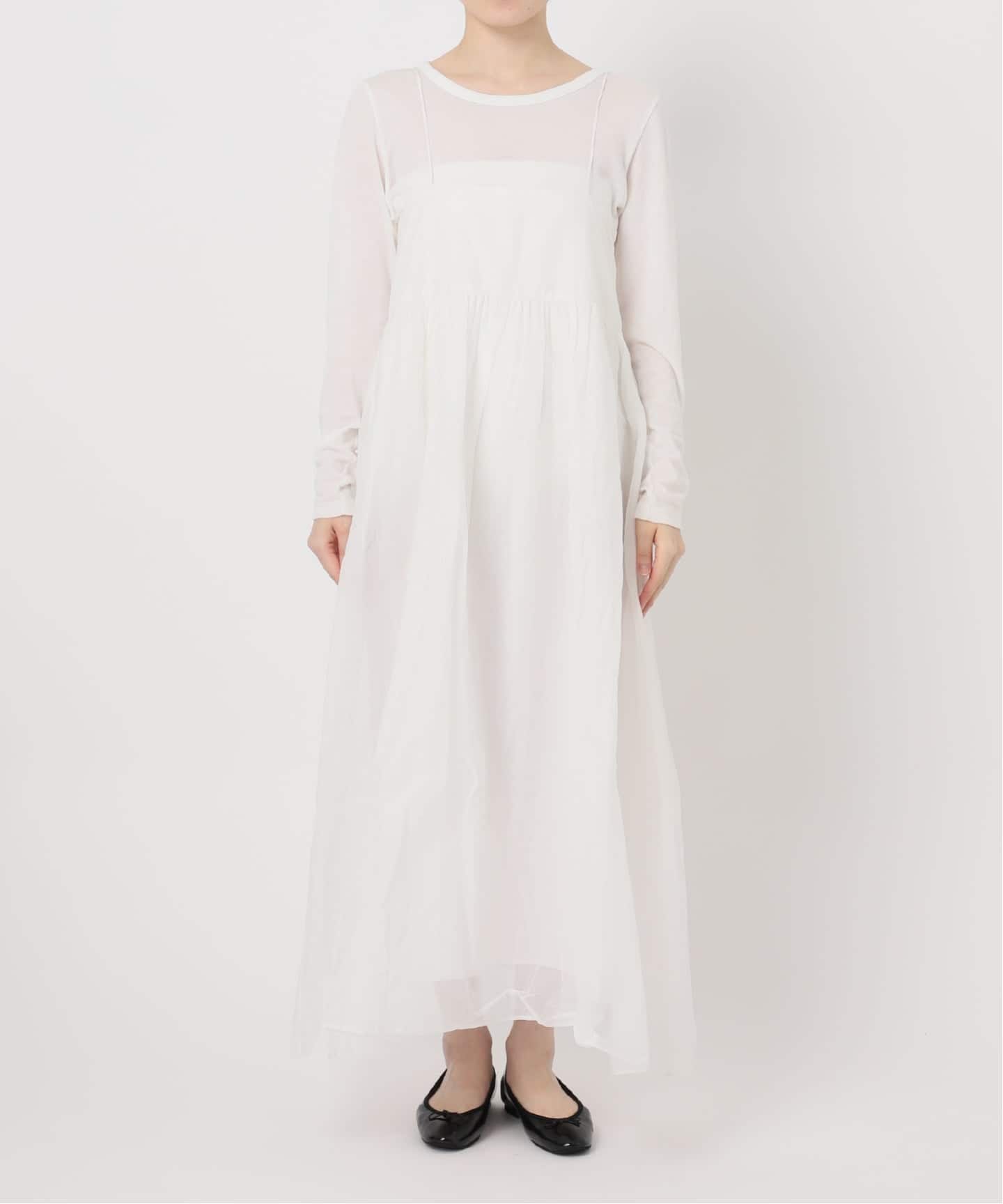 予約》MARILYN MOON/マリリンムーン sheer cotton 2way op ワンピース