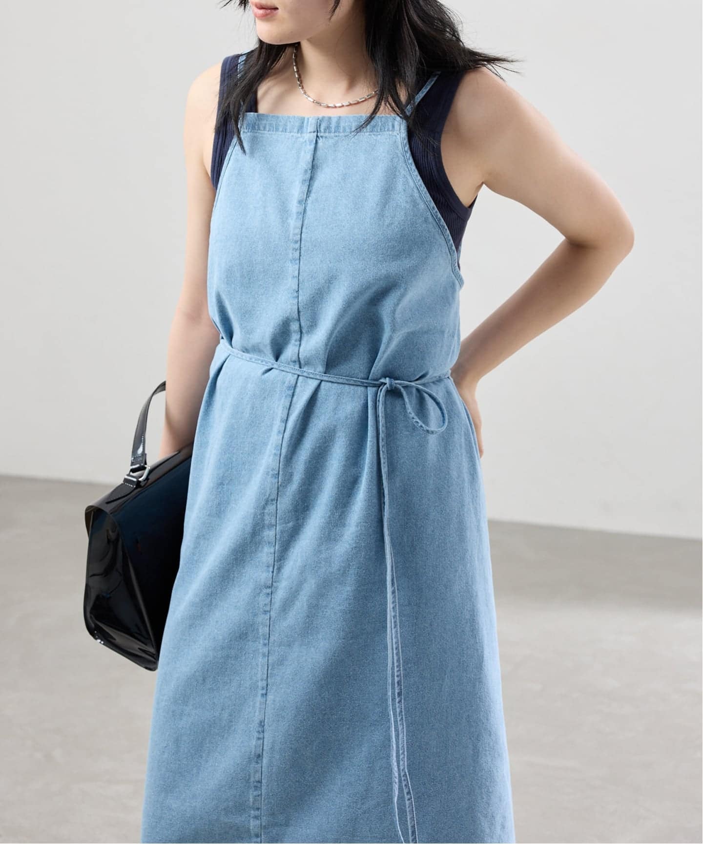 baserange エプロンワンピース　ベースレンジ BASERANGE/APRON DRESS|エプロンドレス コアコレクションエプロン