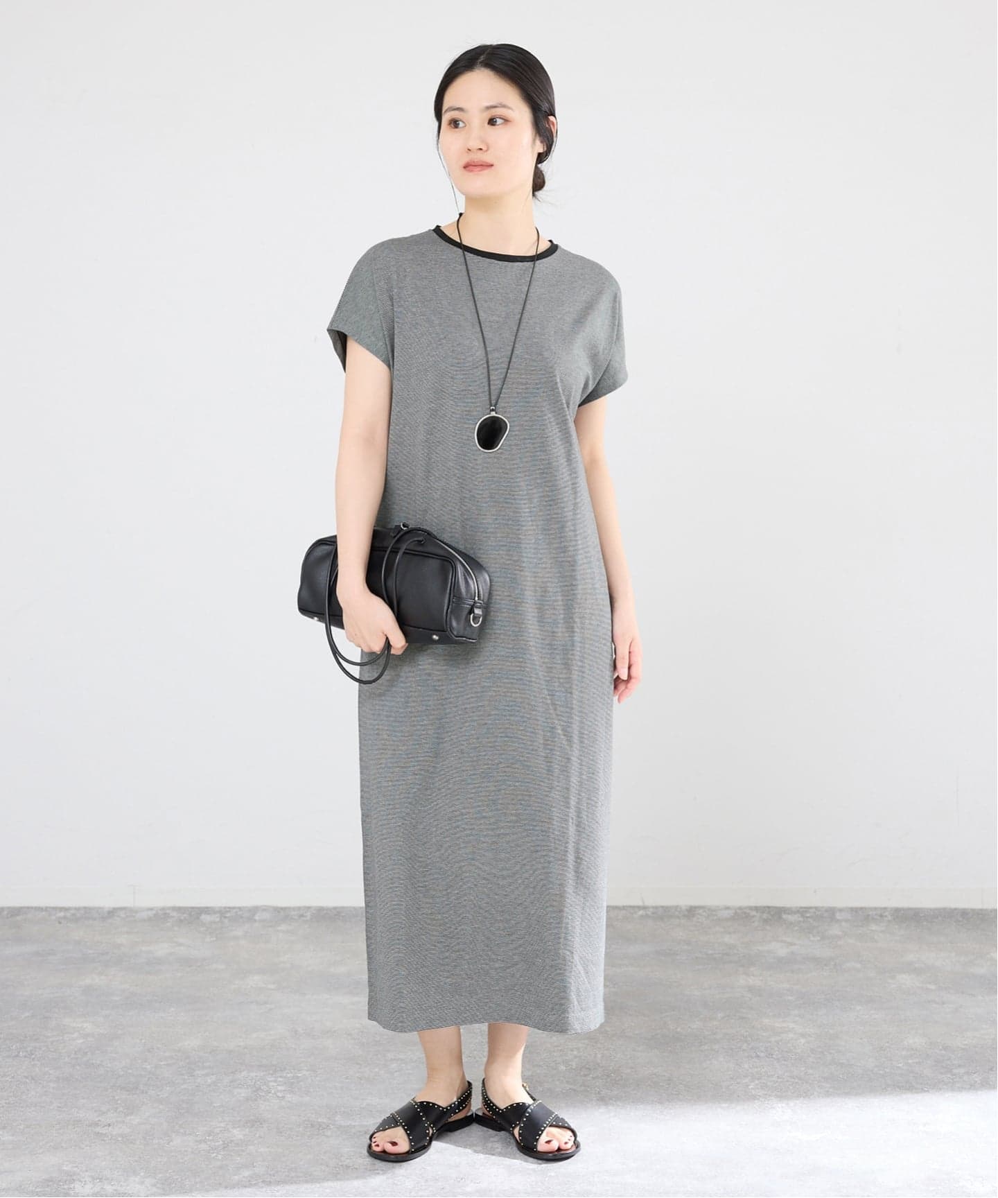 ATON/エイトン SUVIN 60/2 CAP SLEEVE DRESS ワンピース（ワンピース