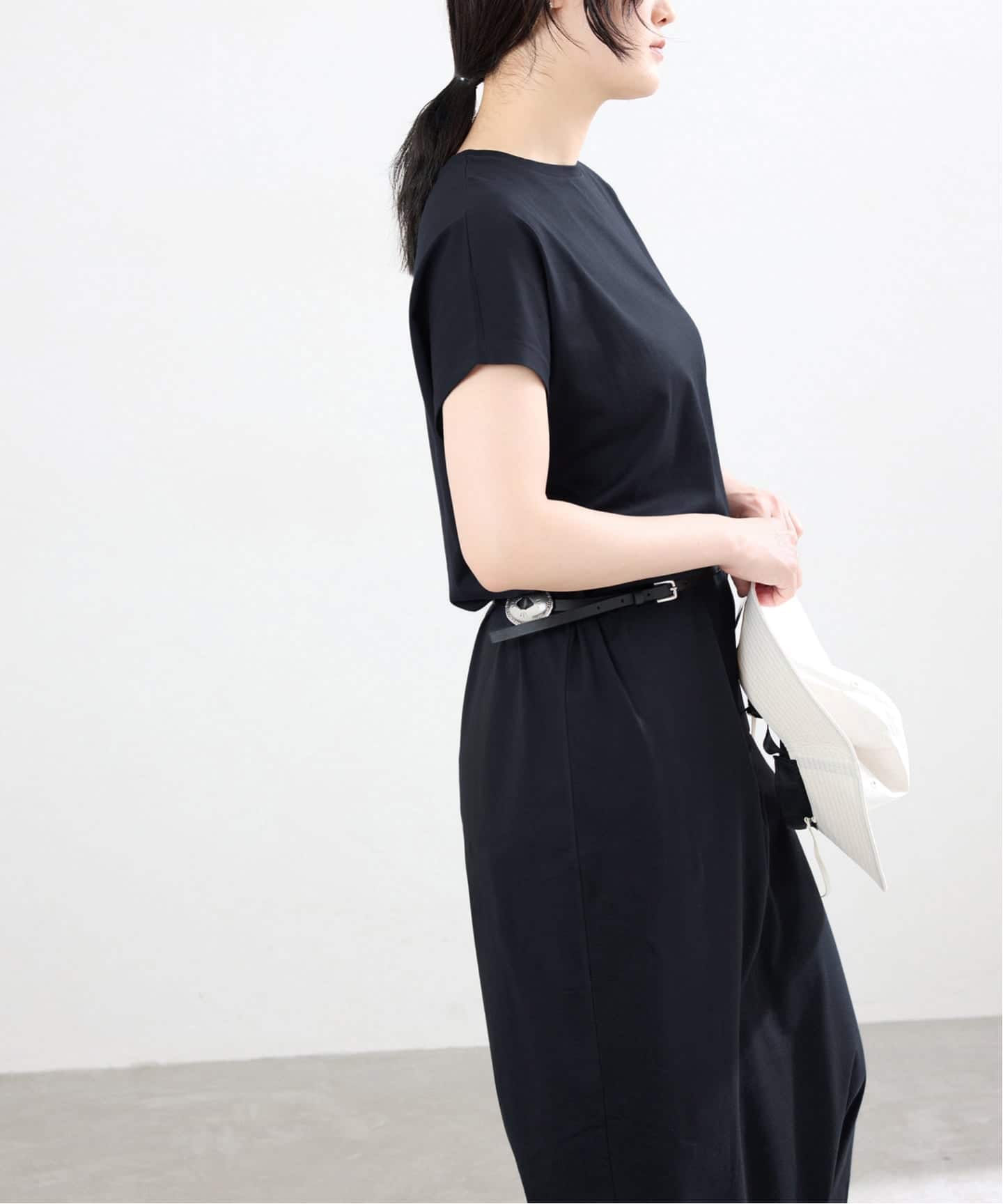 ATON/エイトン SUVIN 60/2 CAP SLEEVE DRESS ワンピース（ワンピース