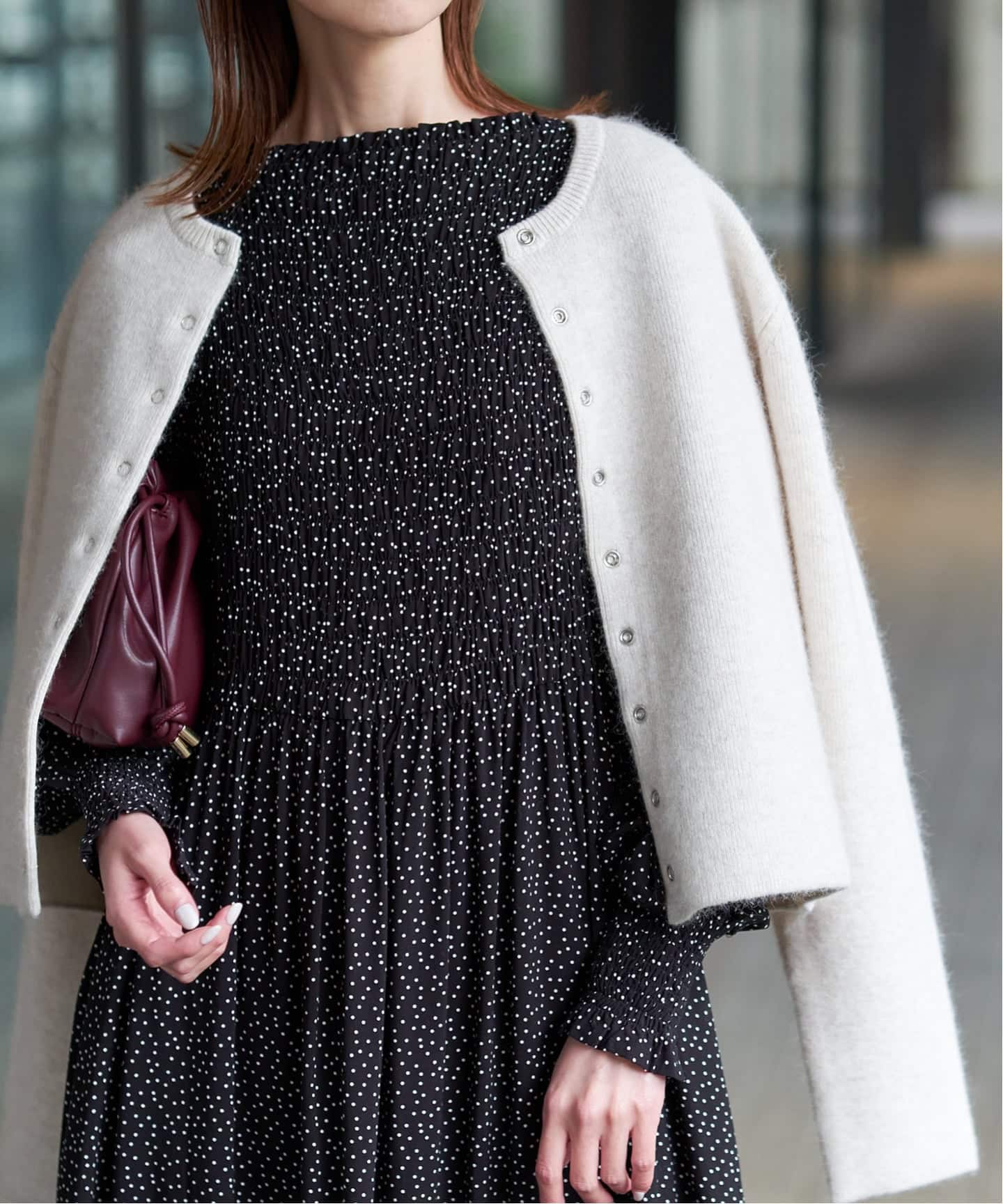 追加2予約》ドットシャーリングワンピース（ワンピース）｜SLOBE IENA