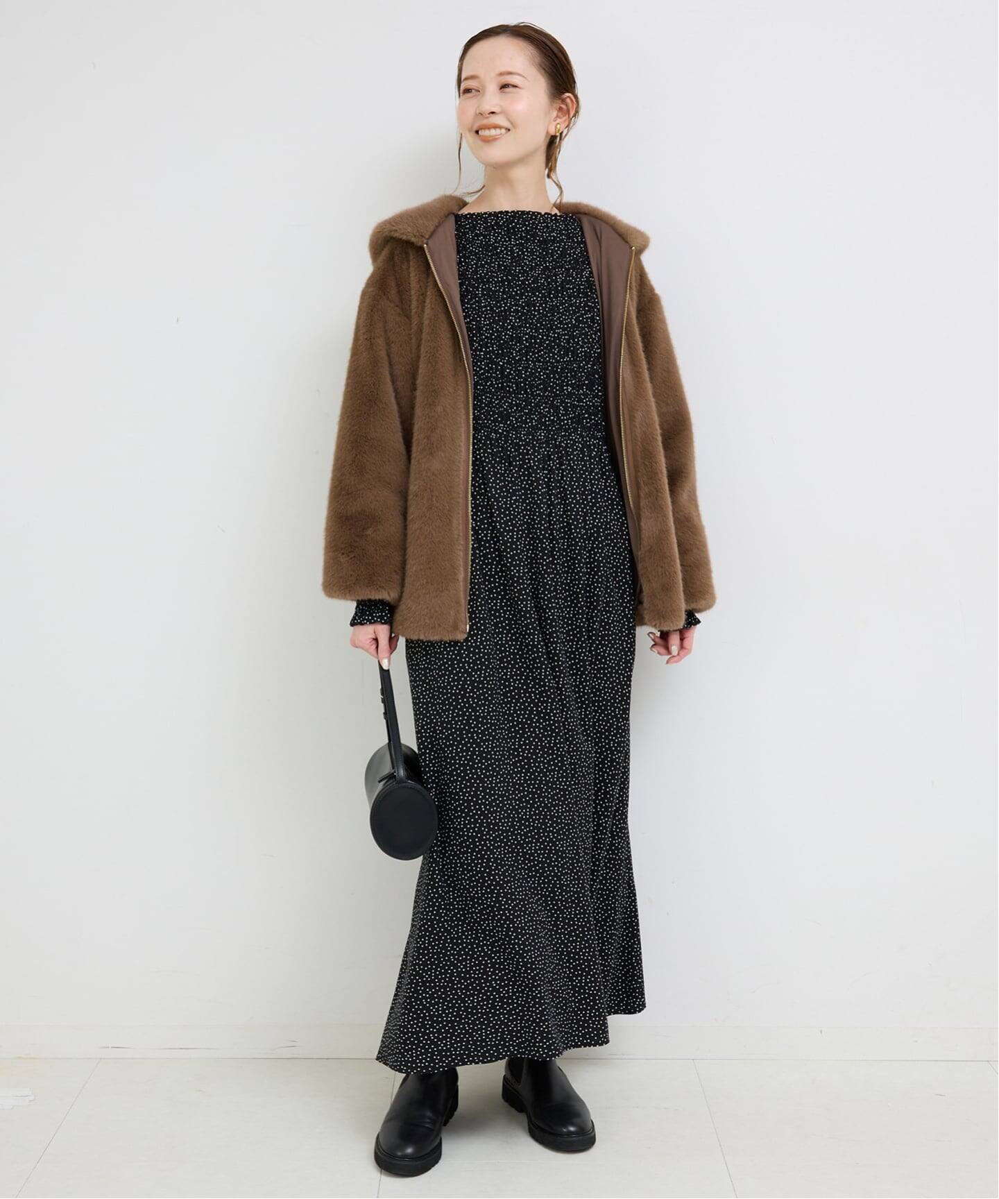 追加2予約》ドットシャーリングワンピース（ワンピース）｜SLOBE IENA