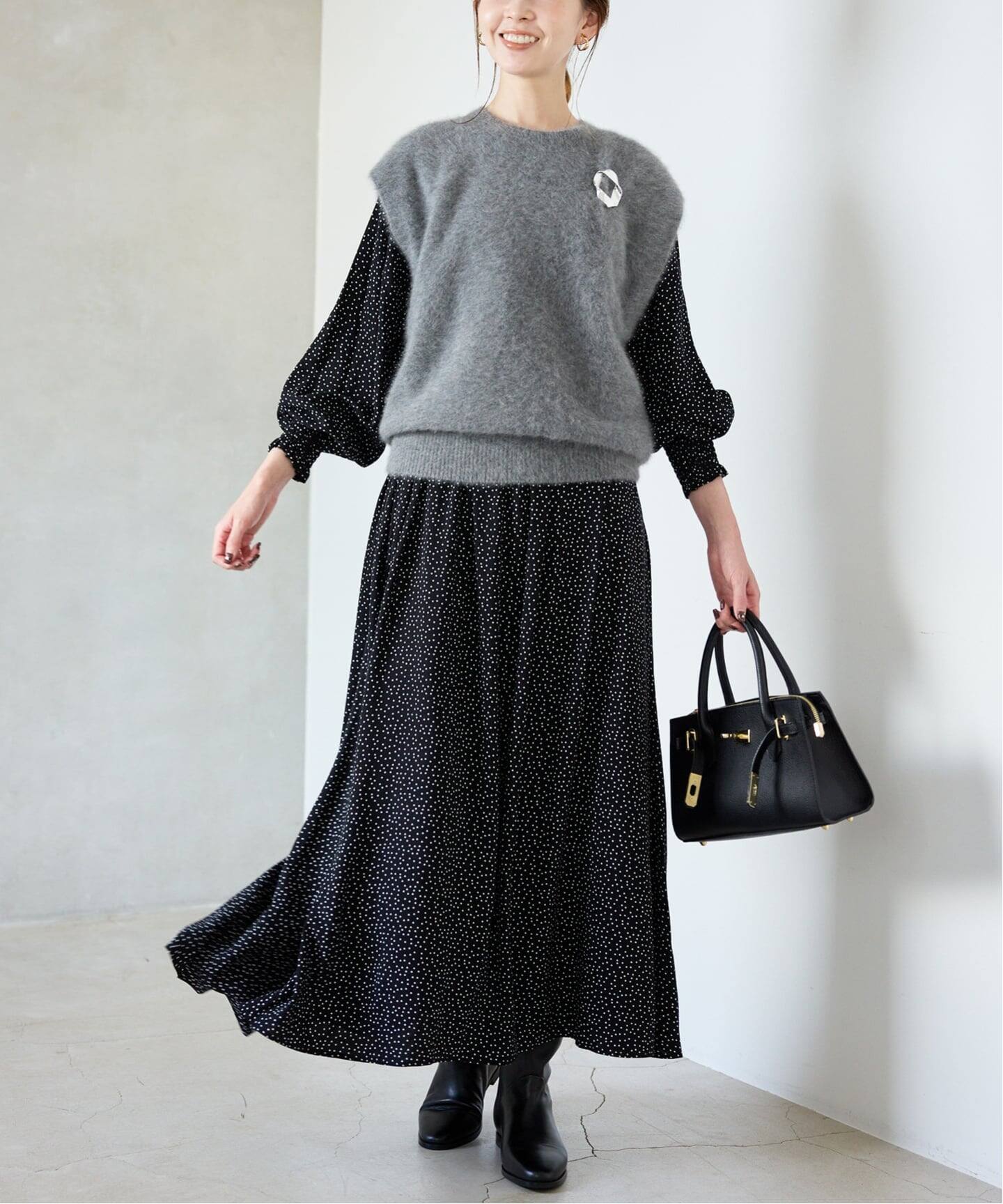 追加2予約》ドットシャーリングワンピース（ワンピース）｜SLOBE IENA